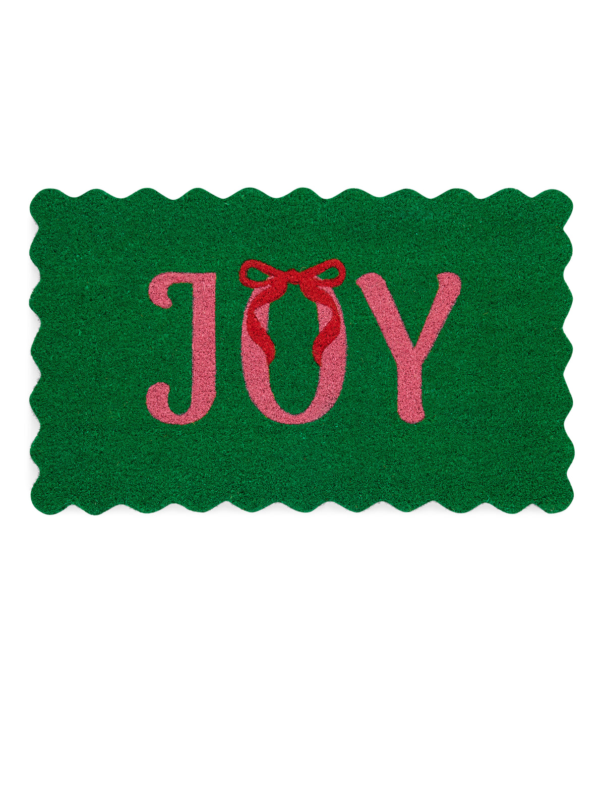 Shiraleah "Joy" Scalloped Doormat, Green