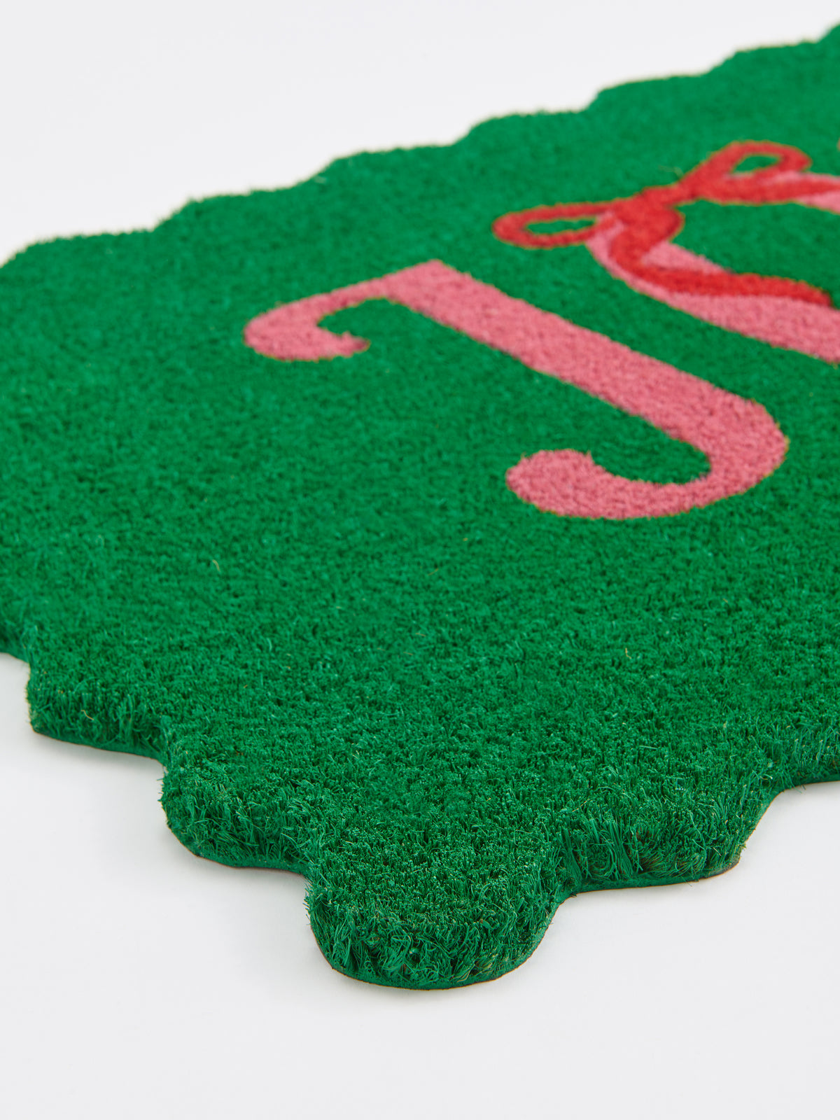 Shiraleah "Joy" Scalloped Doormat, Green