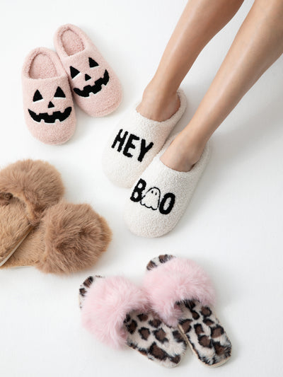 Shiraleah "Hey Boo" Slippers, Ivory