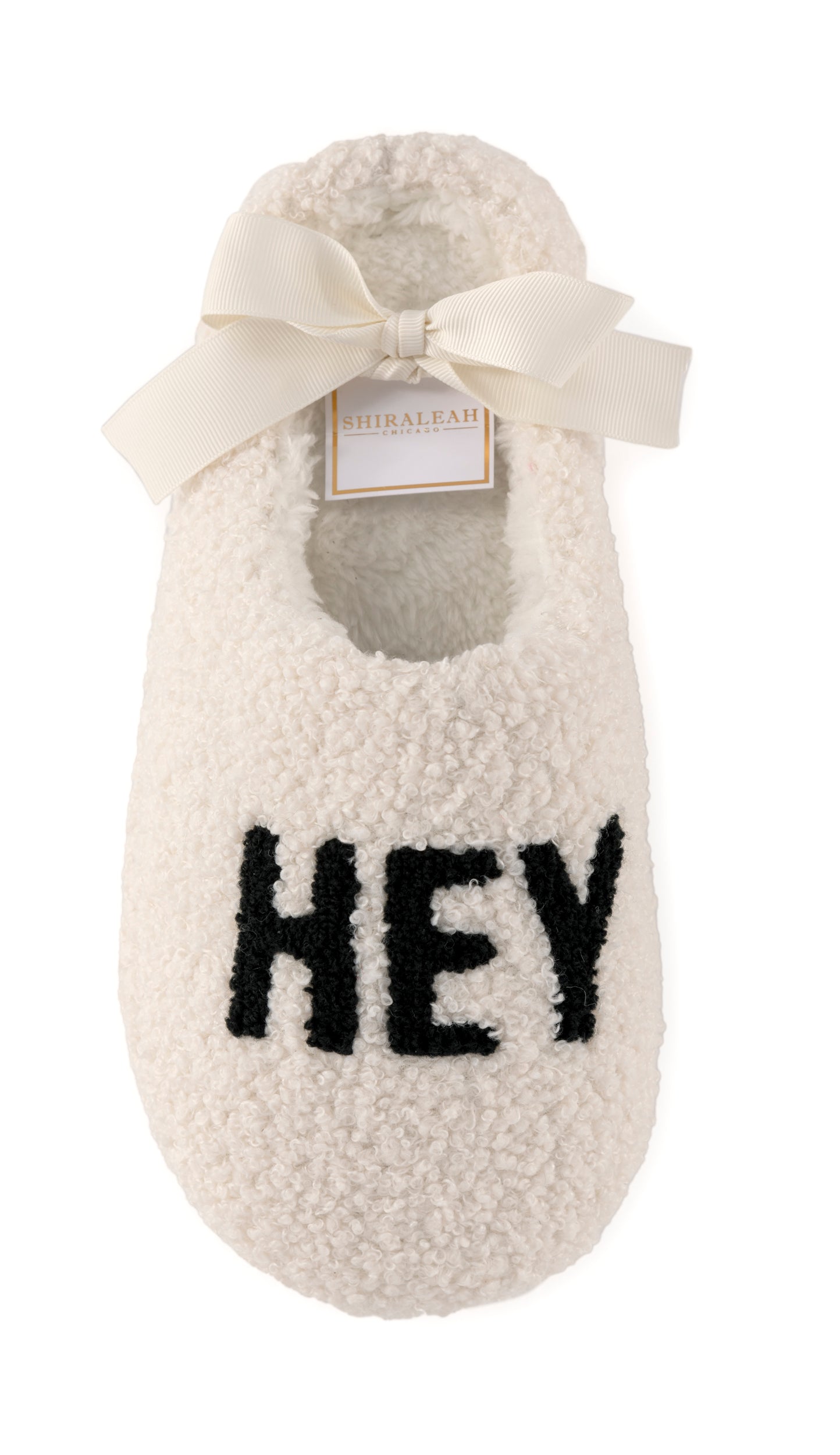 Shiraleah "Hey Boo" Slippers, Ivory