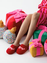 Shiraleah "Merry Merry" Slippers, Red