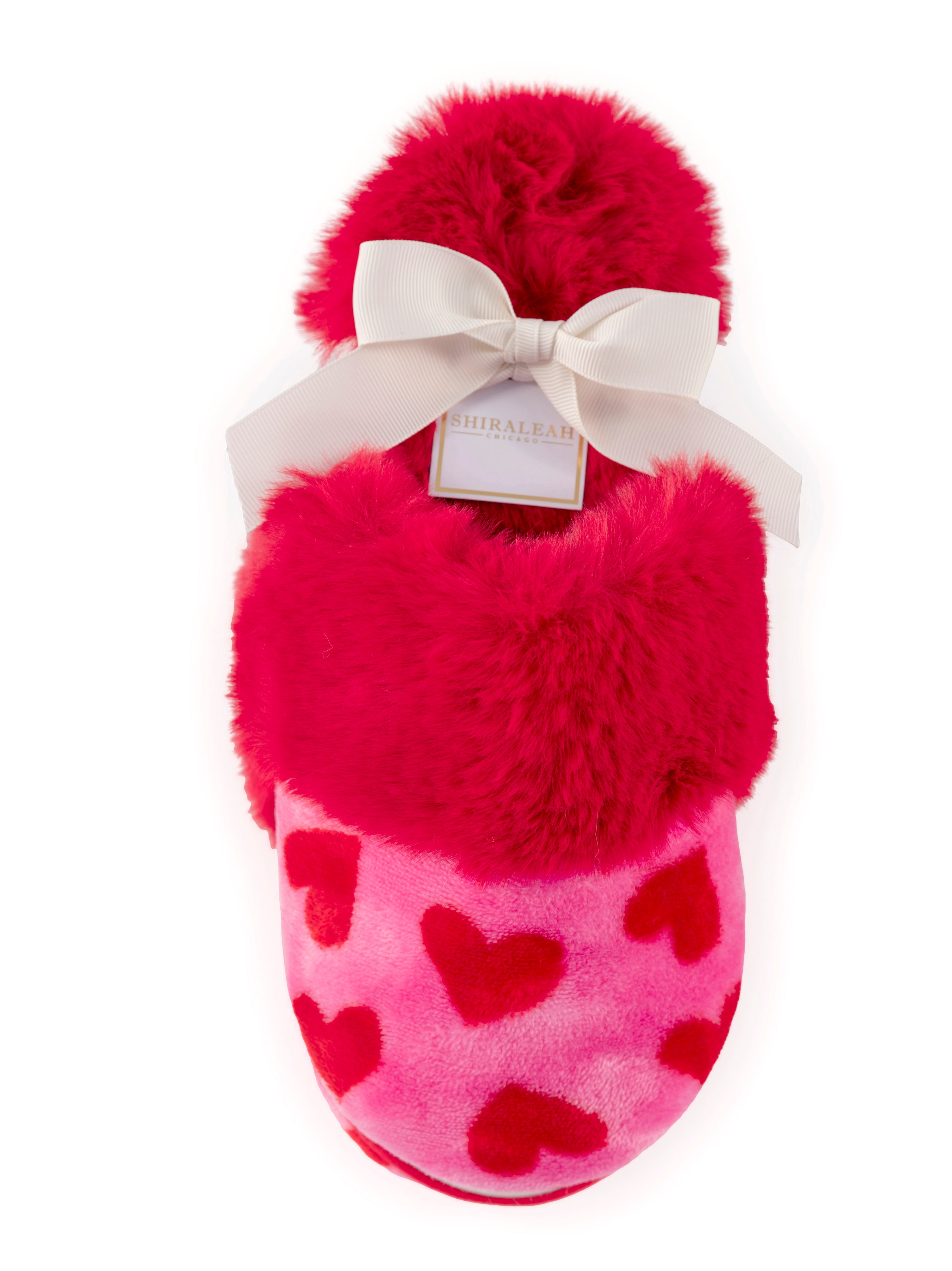 Shiraleah Felicity Hearts Slippers, Red RED / S/M