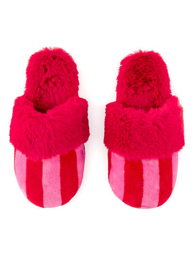 Shiraleah Felicity Stripe Slippers, Red RED / S/M