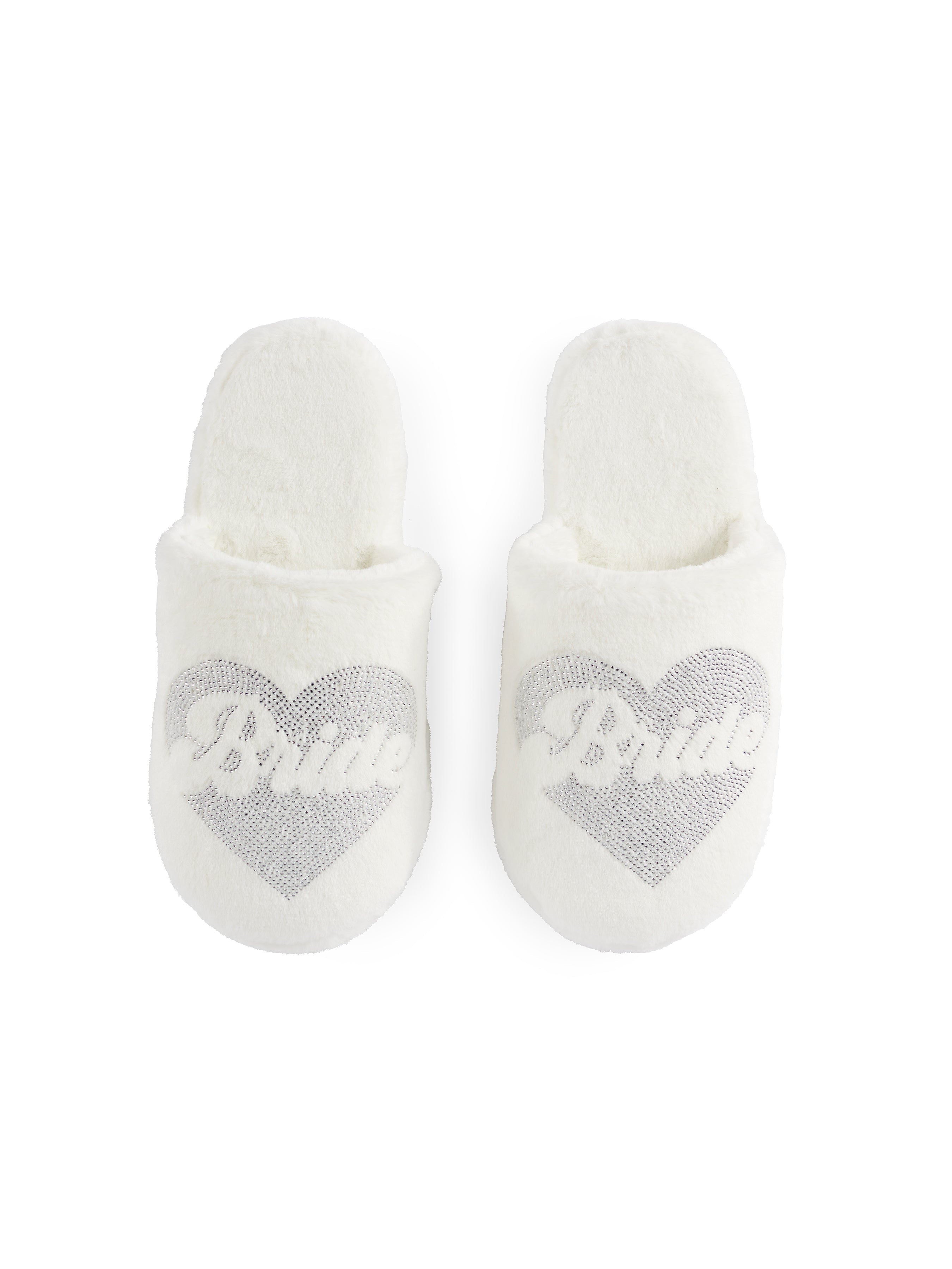 Shiraleah "Bride" Heart Slippers, Ivory