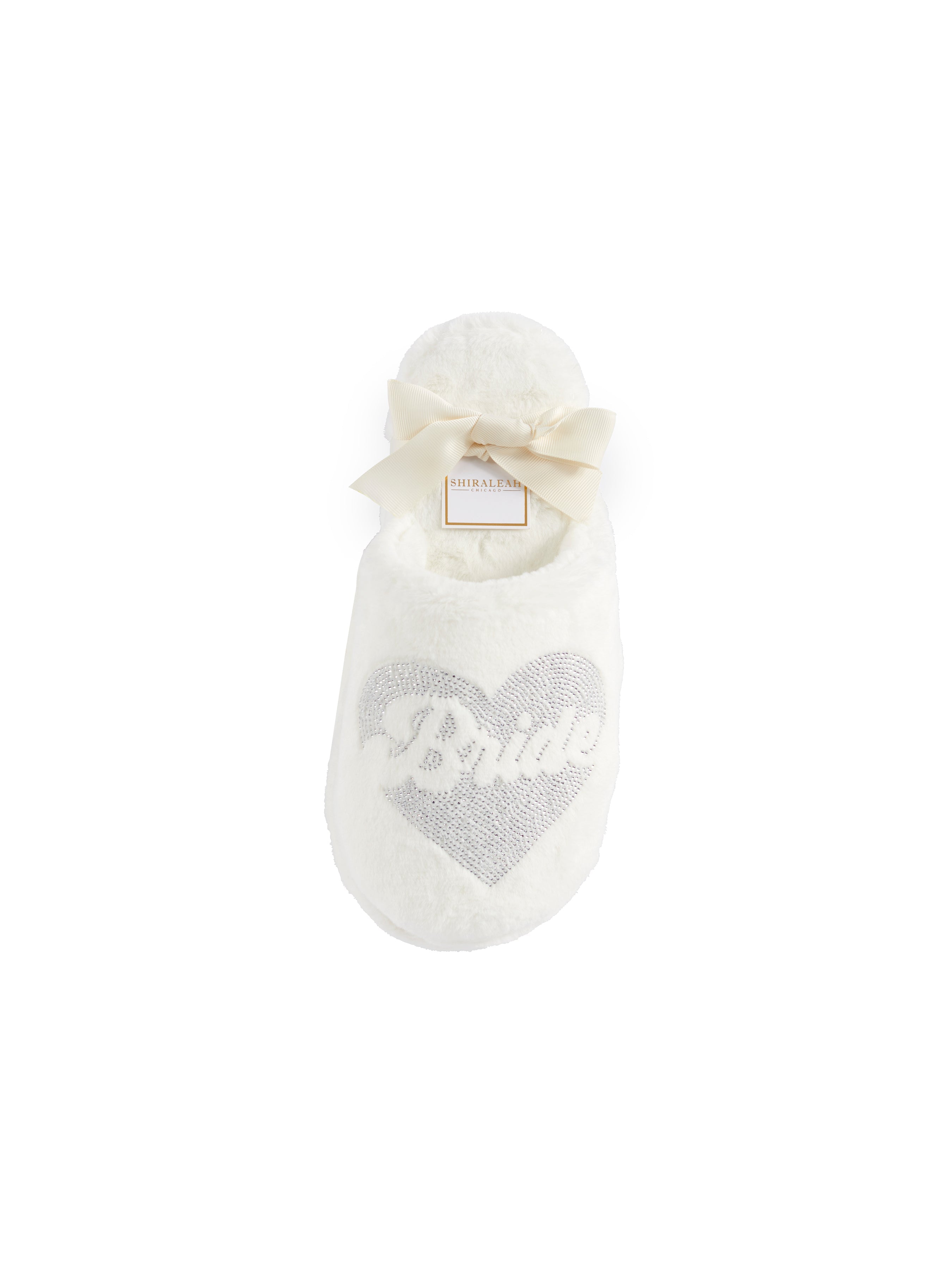 Shiraleah "Bride" Heart Slippers, Ivory