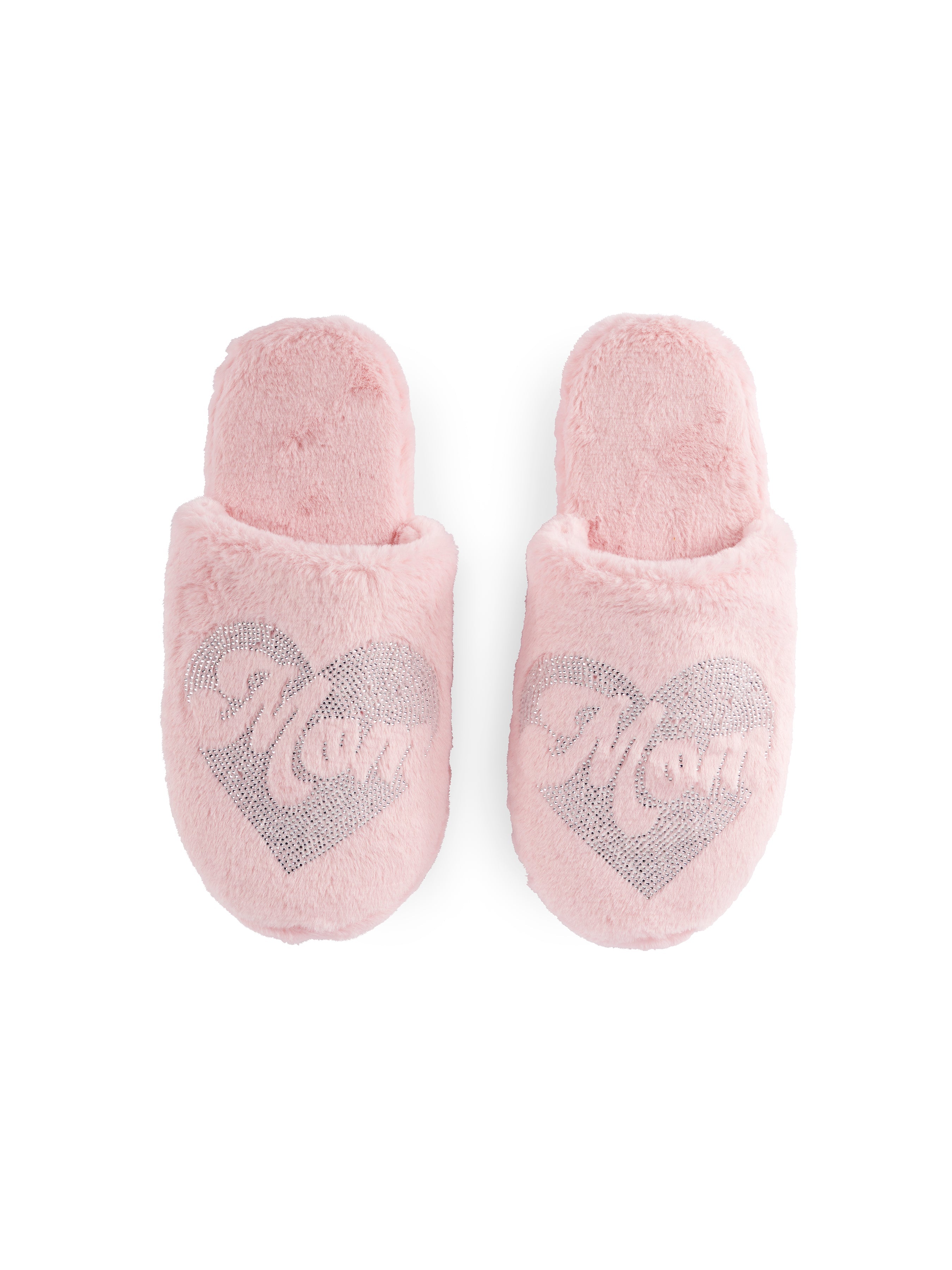 Shiraleah "Mom" Heart Slippers, Blush