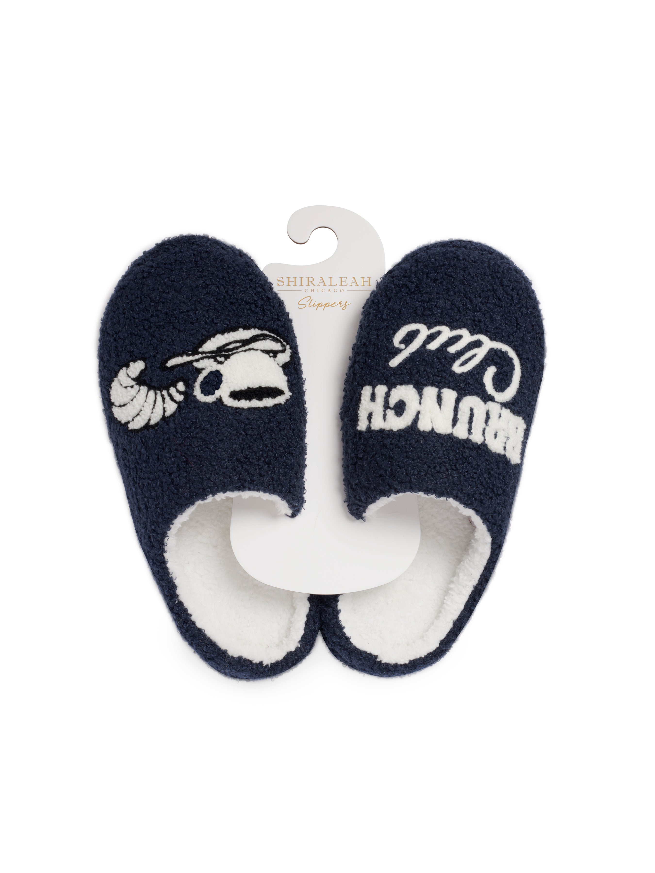 Shiraleah "Brunch Club" Slippers, Navy