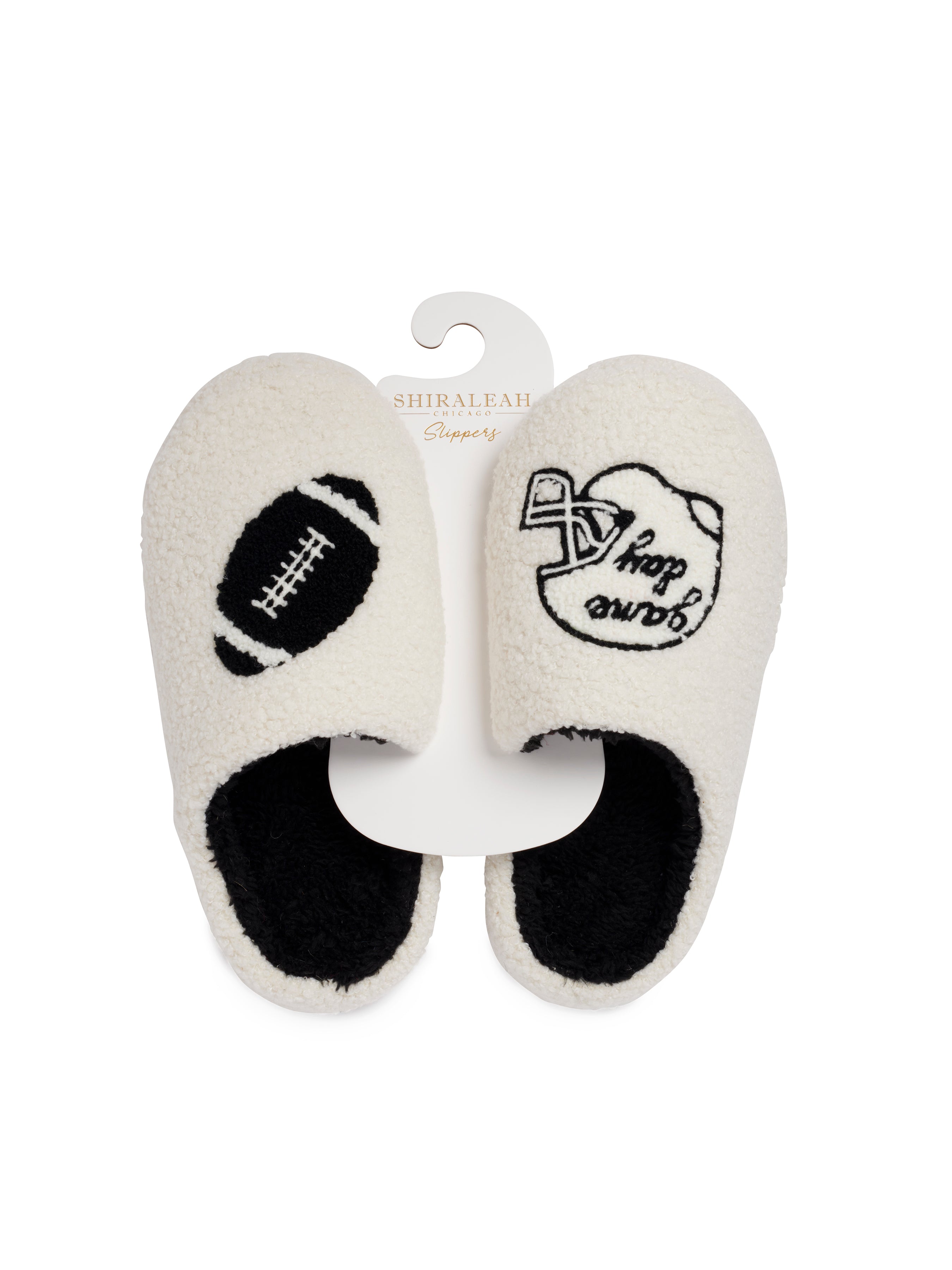 Shiraleah Helmet "Game Day" Slippers WHITE