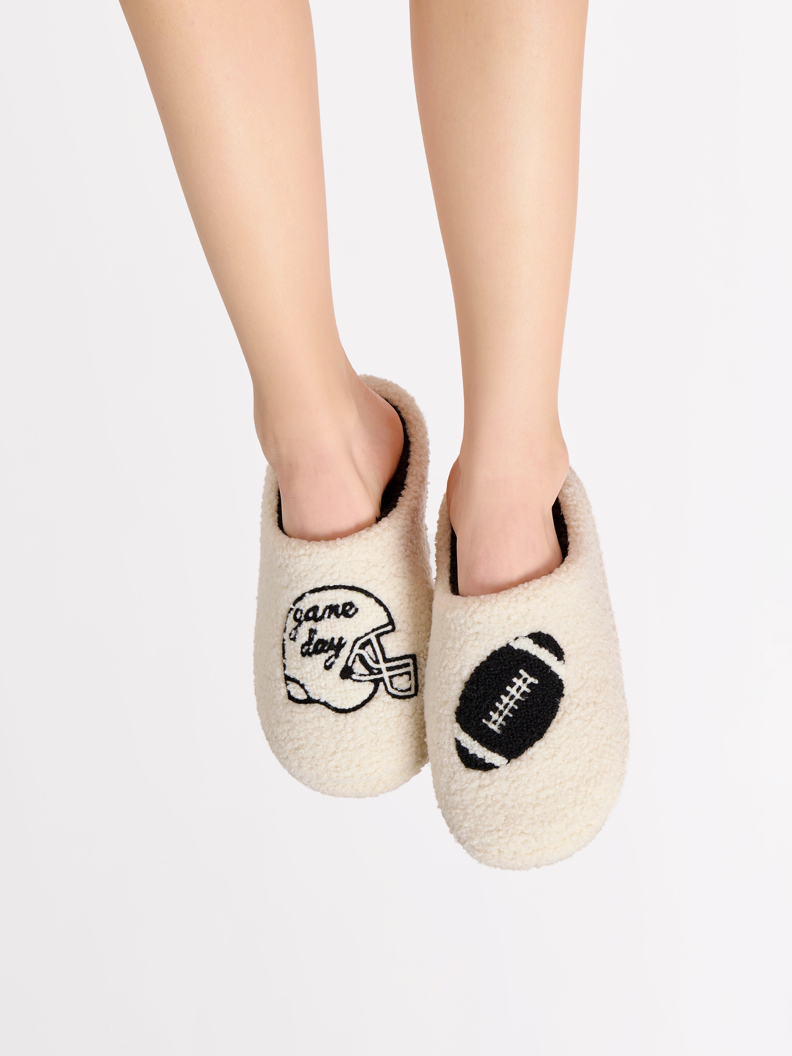 Shiraleah Helmet "Game Day" Slippers WHITE