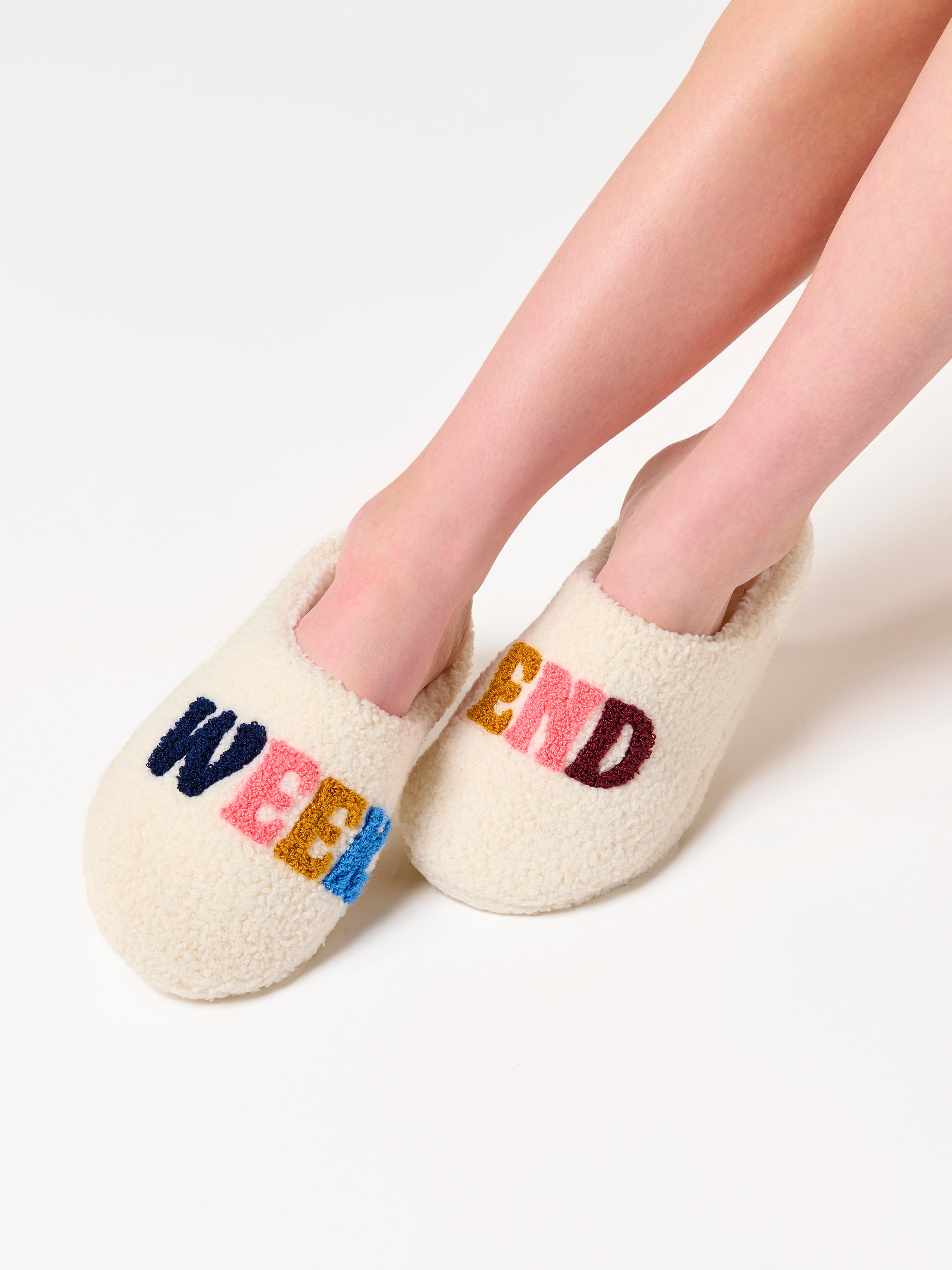 Shiraleah "Weekend" Slippers, Ivory