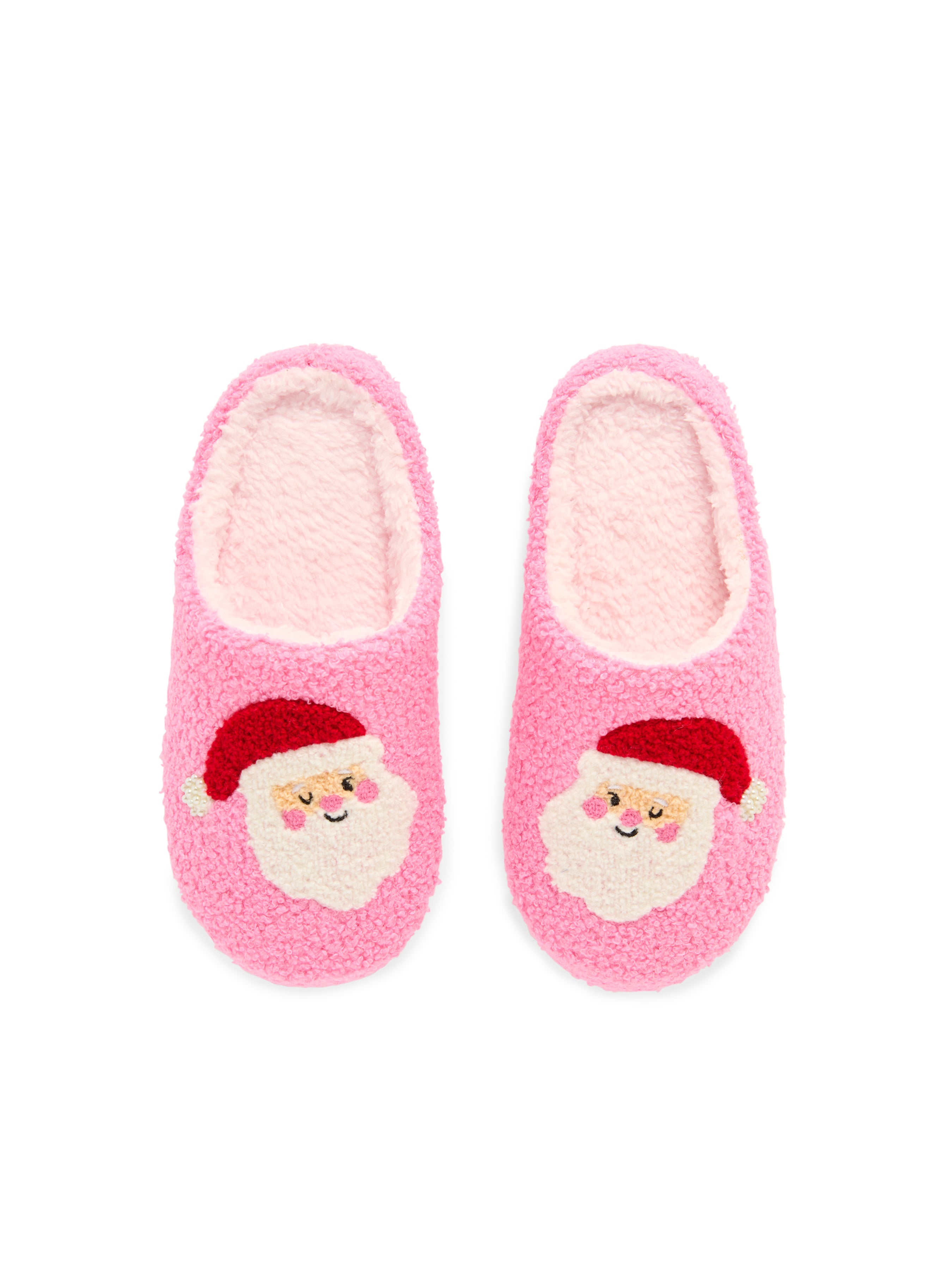 Shiraleah Jolly Santa Slippers PINK / S/M