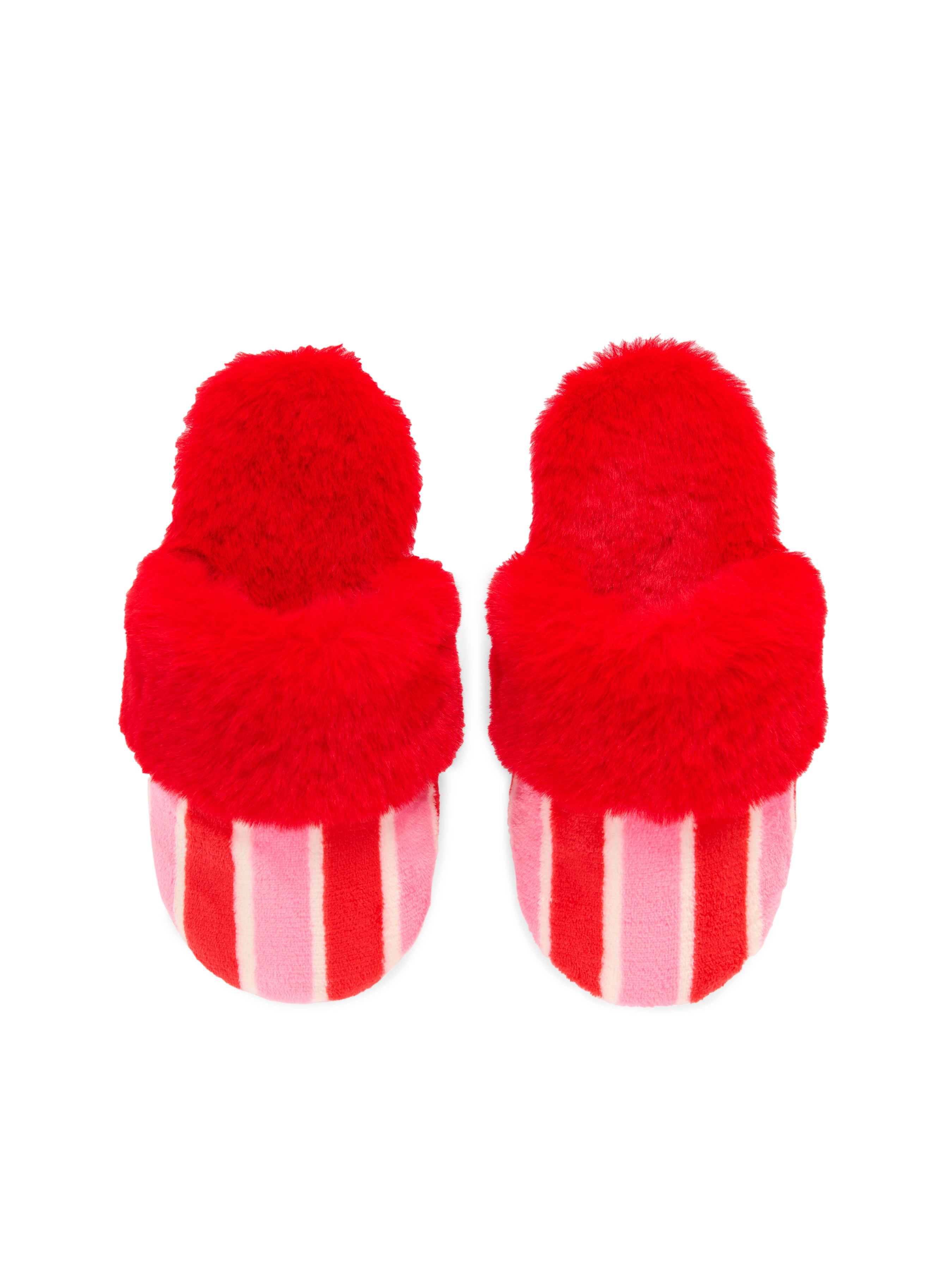 Shiraleah Holly Stripe Slippers RED / S/M