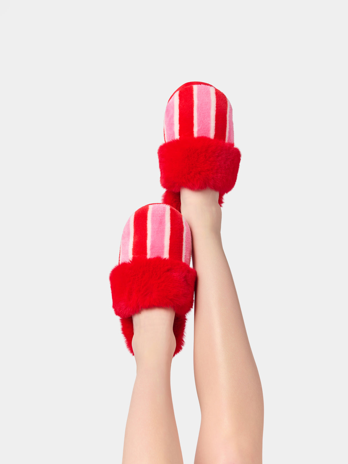 Shiraleah Holly Stripe Slippers RED / S/M