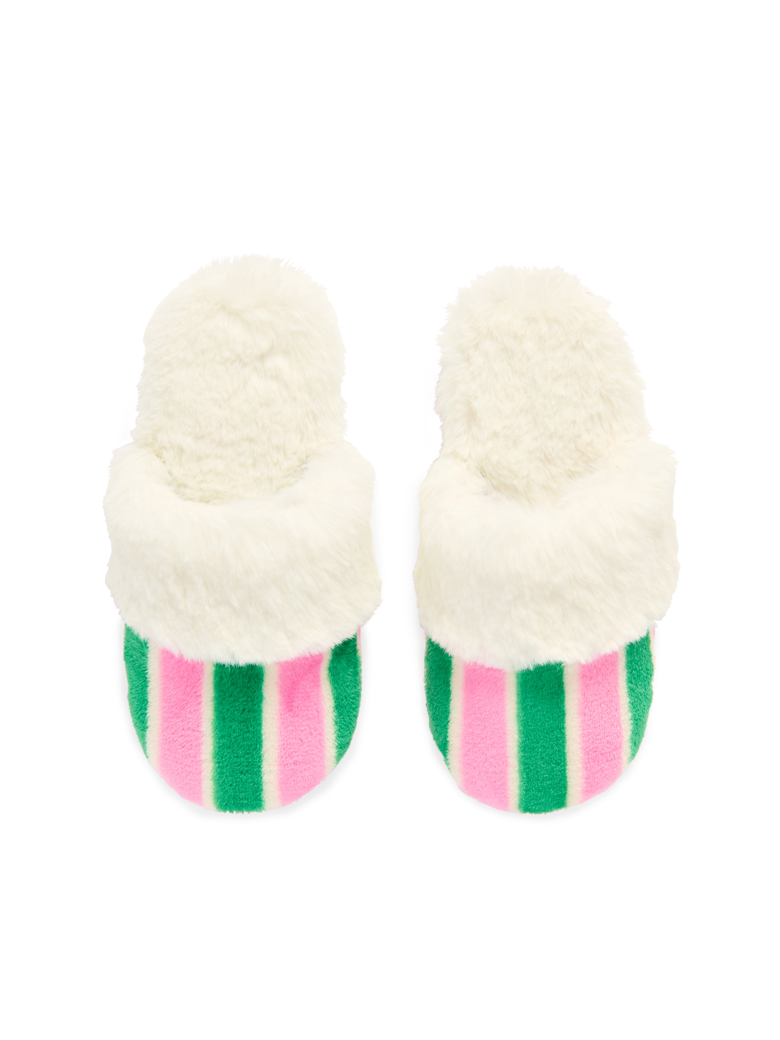 Shiraleah Holly Stripe Slippers WHITE / S/M
