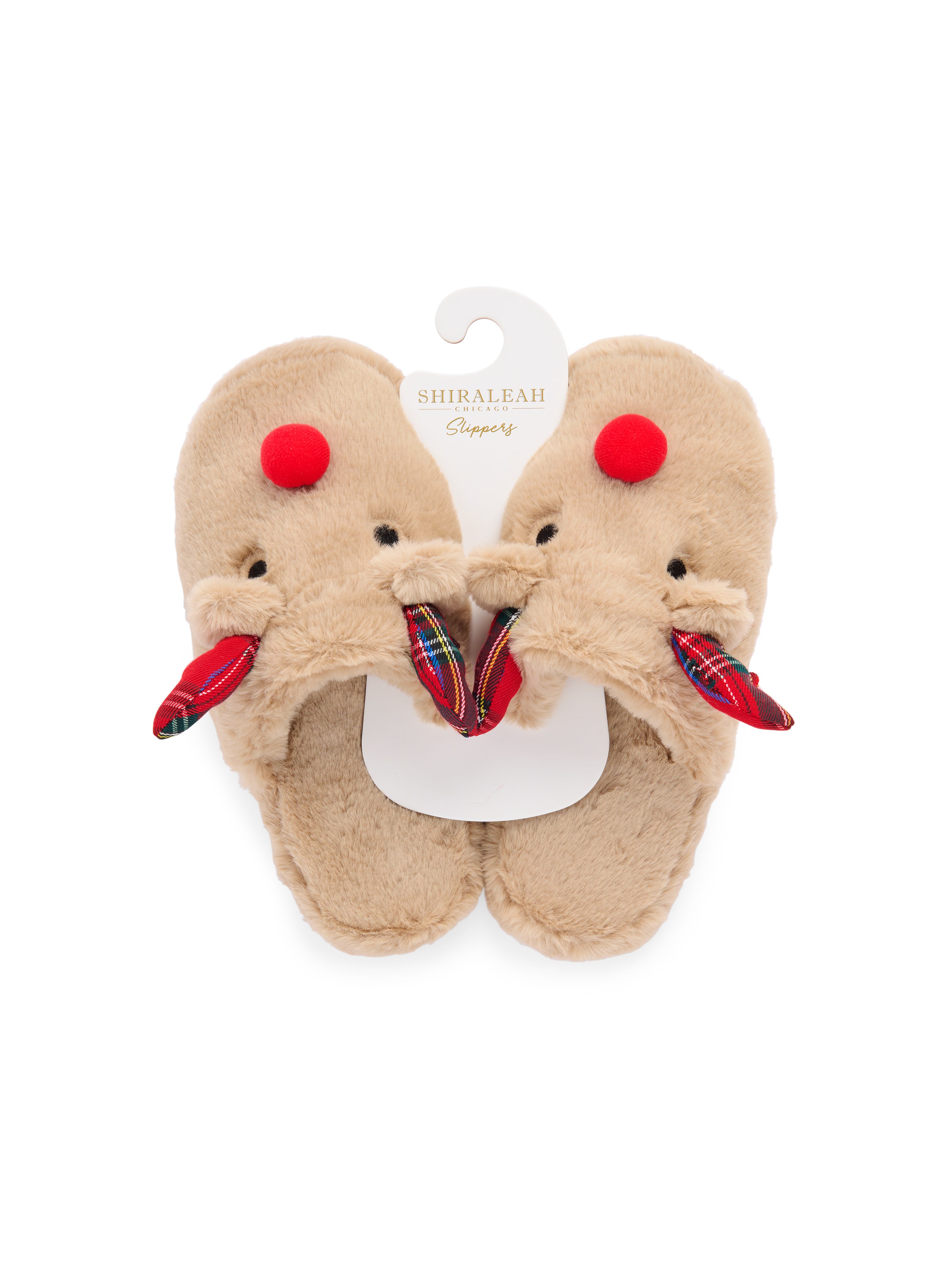 Shiraleah Reindeer Slippers BROWN / S/M
