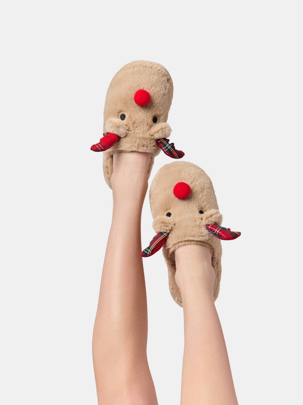 Shiraleah Reindeer Slippers BROWN / S/M