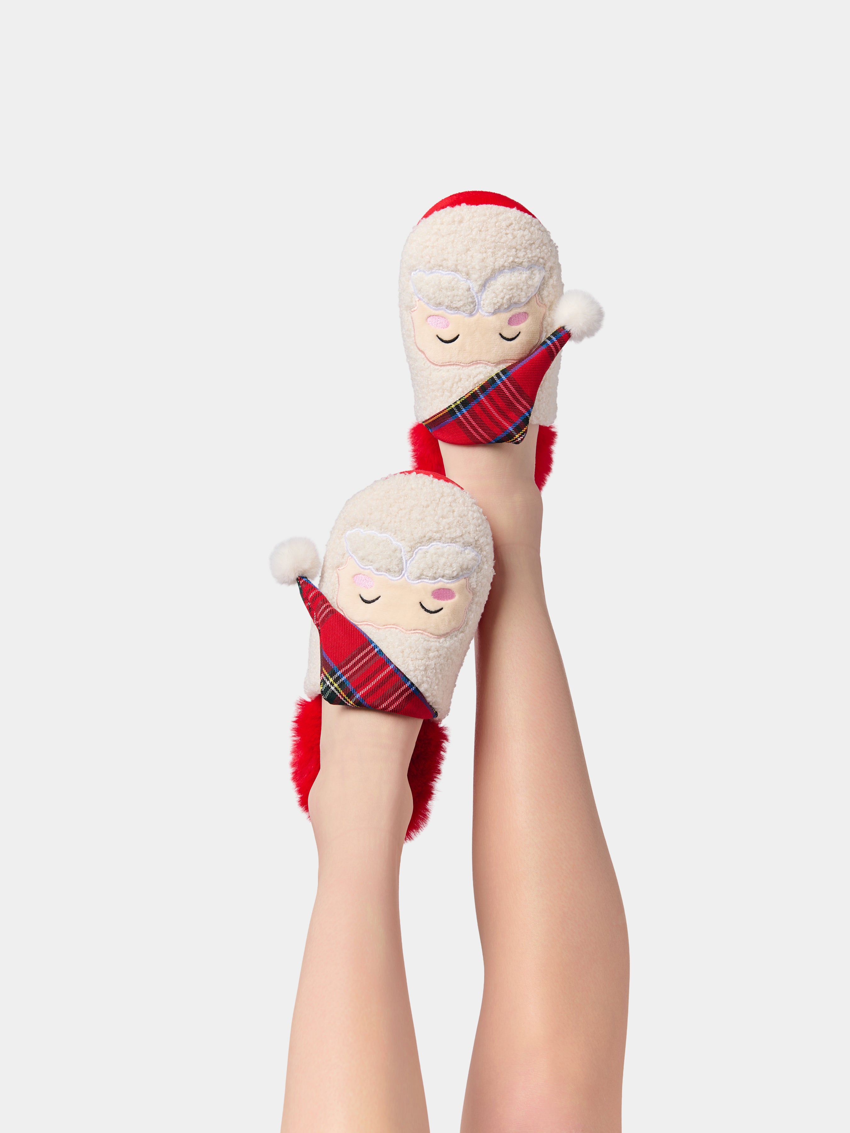Shiraleah Santa Slippers RED / S/M