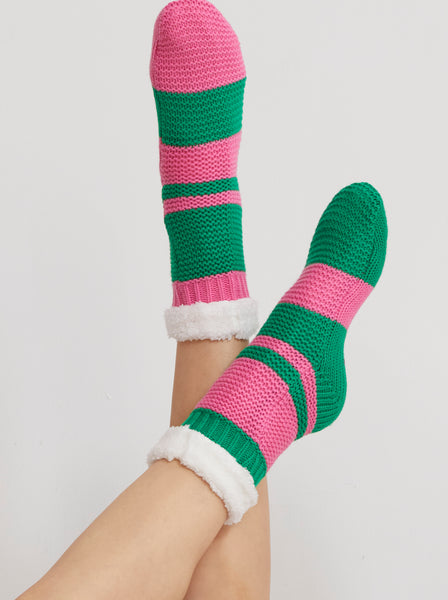 Shiraleah Eve Slipper Socks, Green