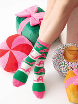 Shiraleah "Fa La La La" Socks, Multi