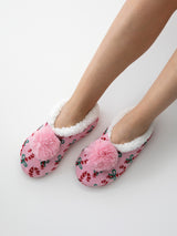 Shiraleah Arya Candy Cane Slippers, Pink