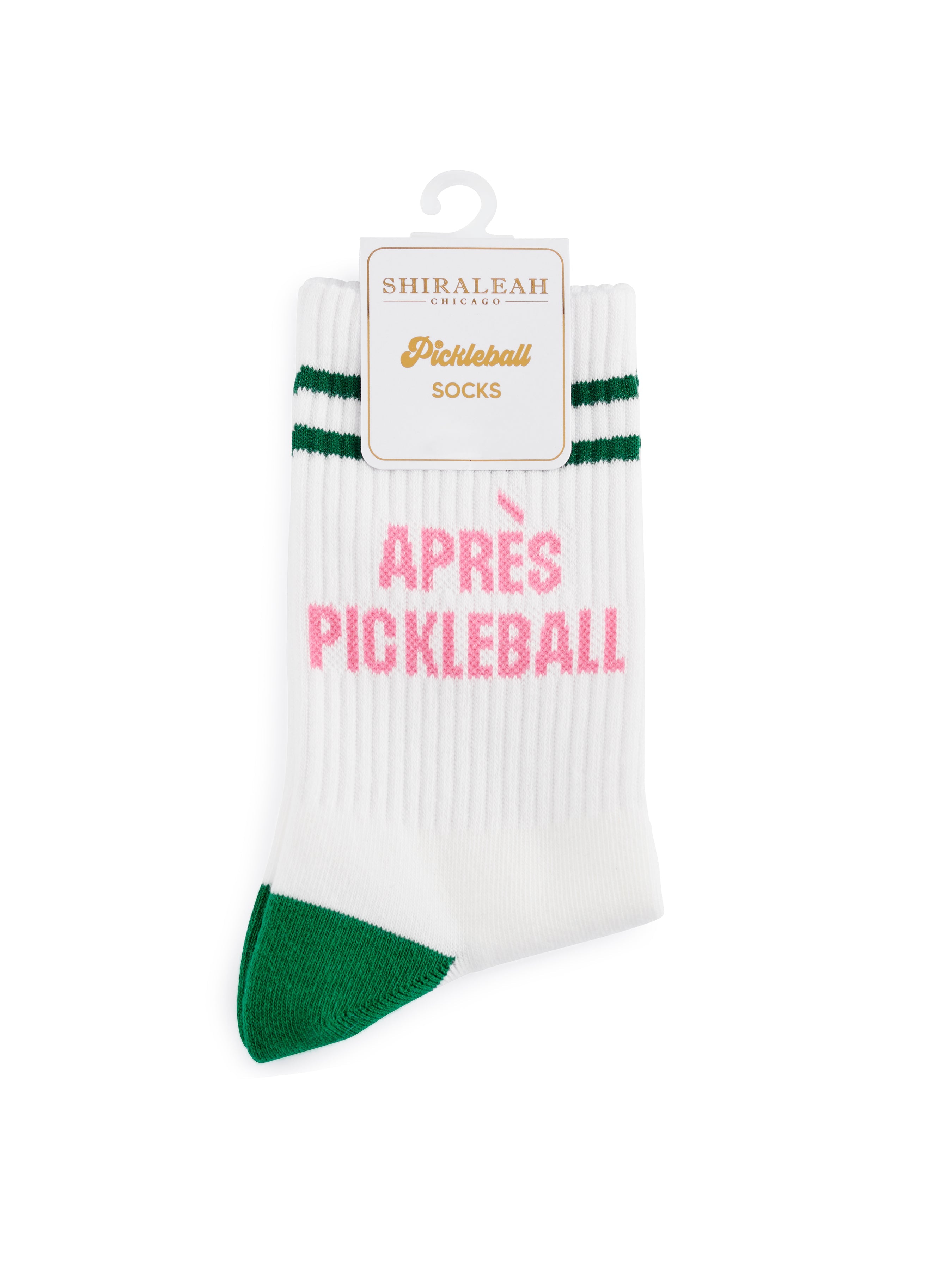 Shiraleah "Après Pickleball" Sport Socks, White