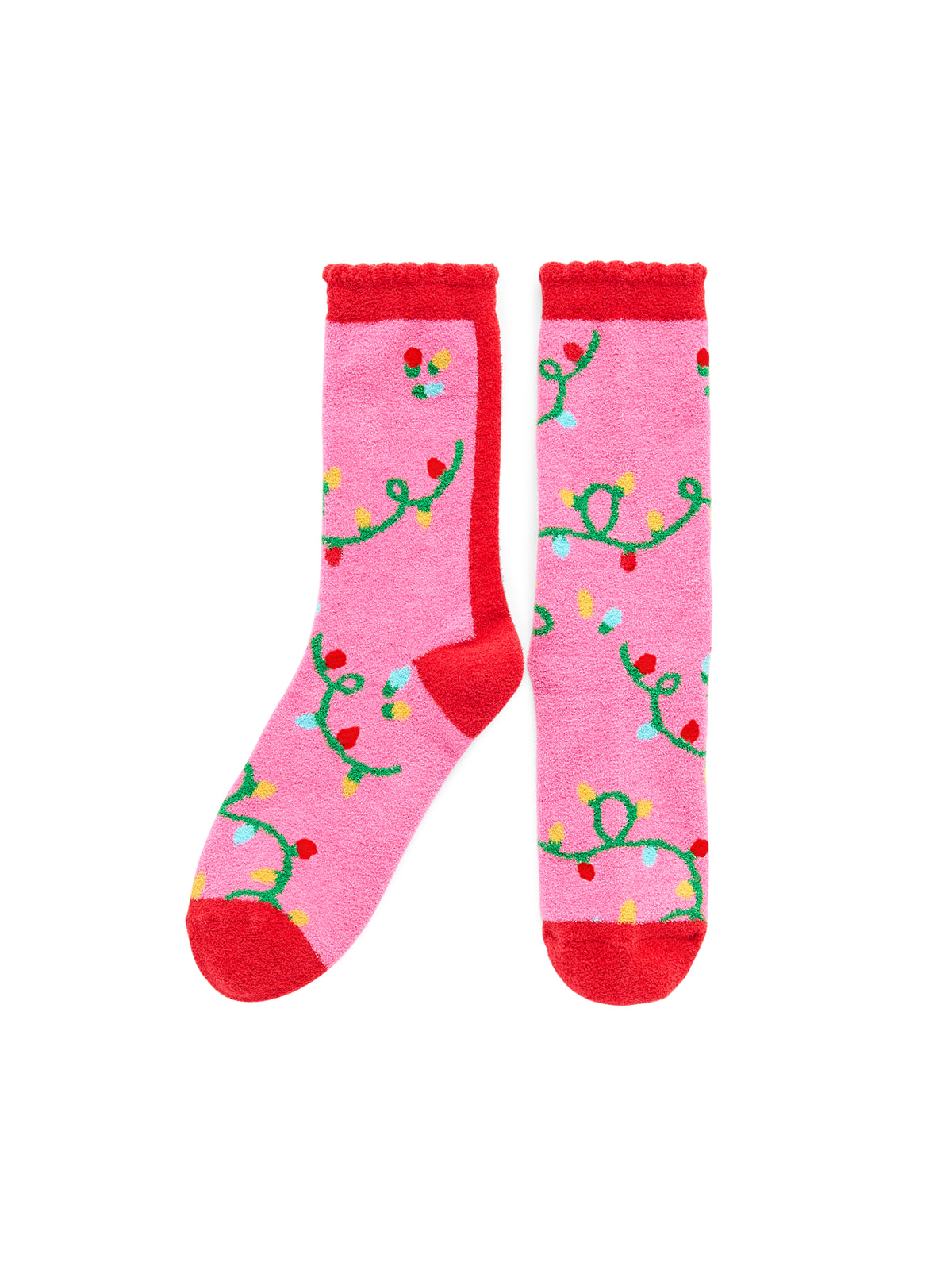 Shiraleah String Lights Socks, Pink