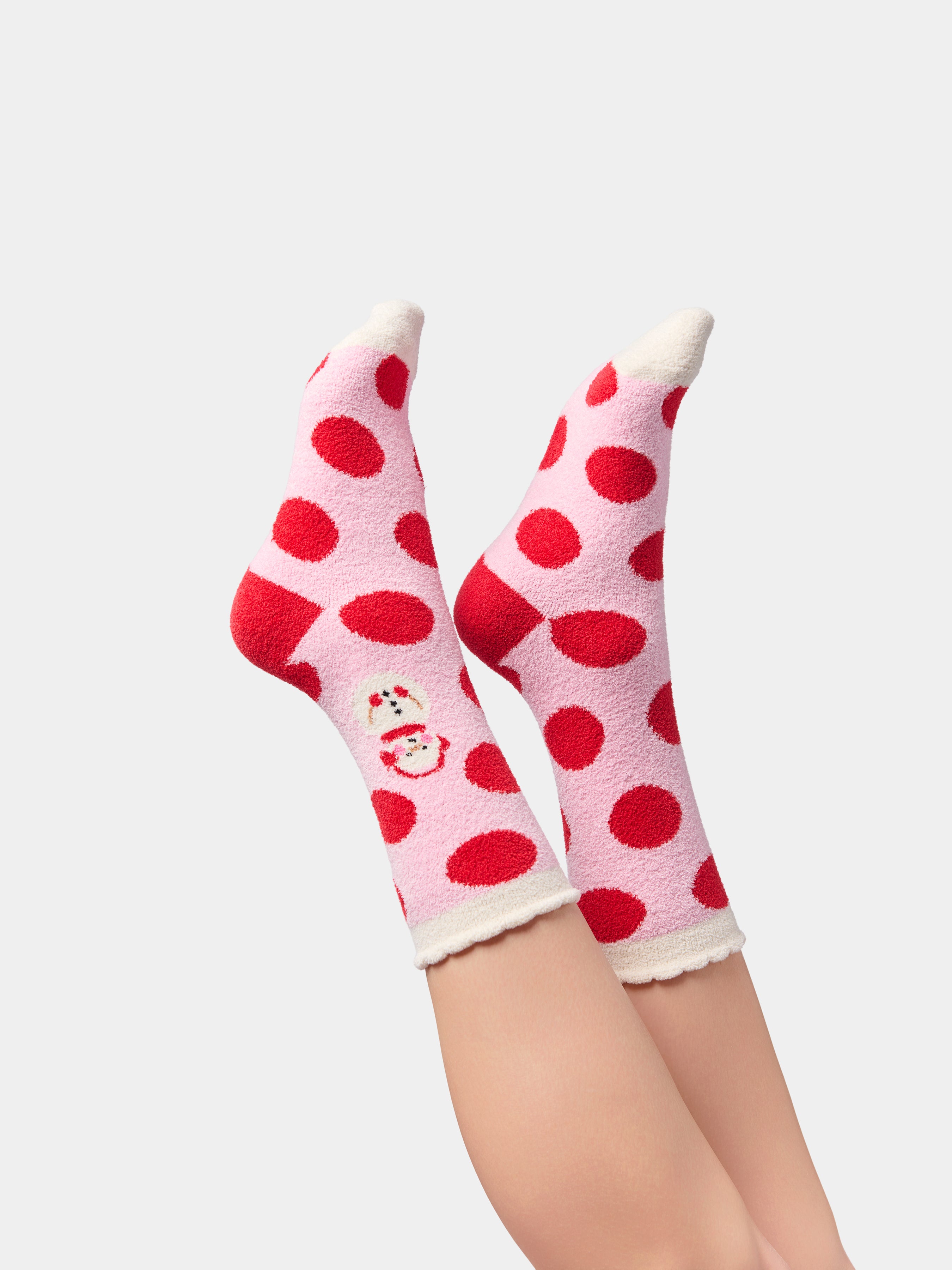 Shiraleah Snowman Socks, Pink