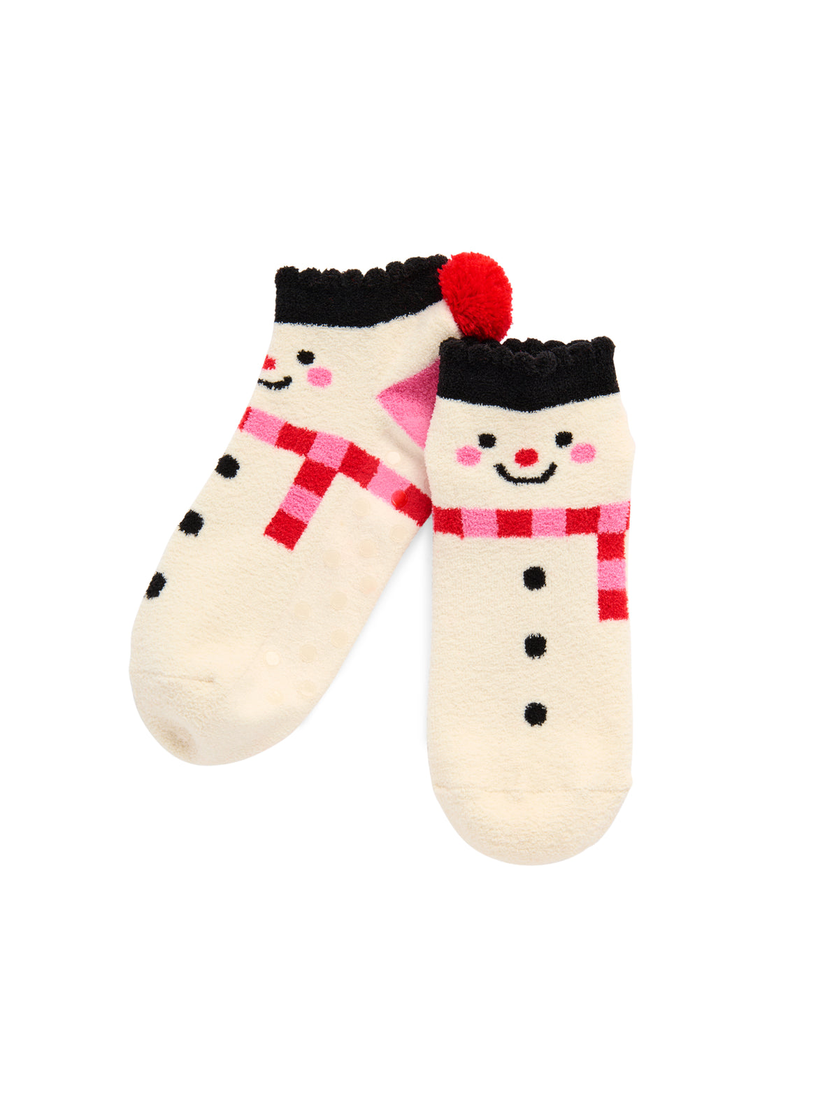 Shiraleah Snowman Home Socks, Ivory