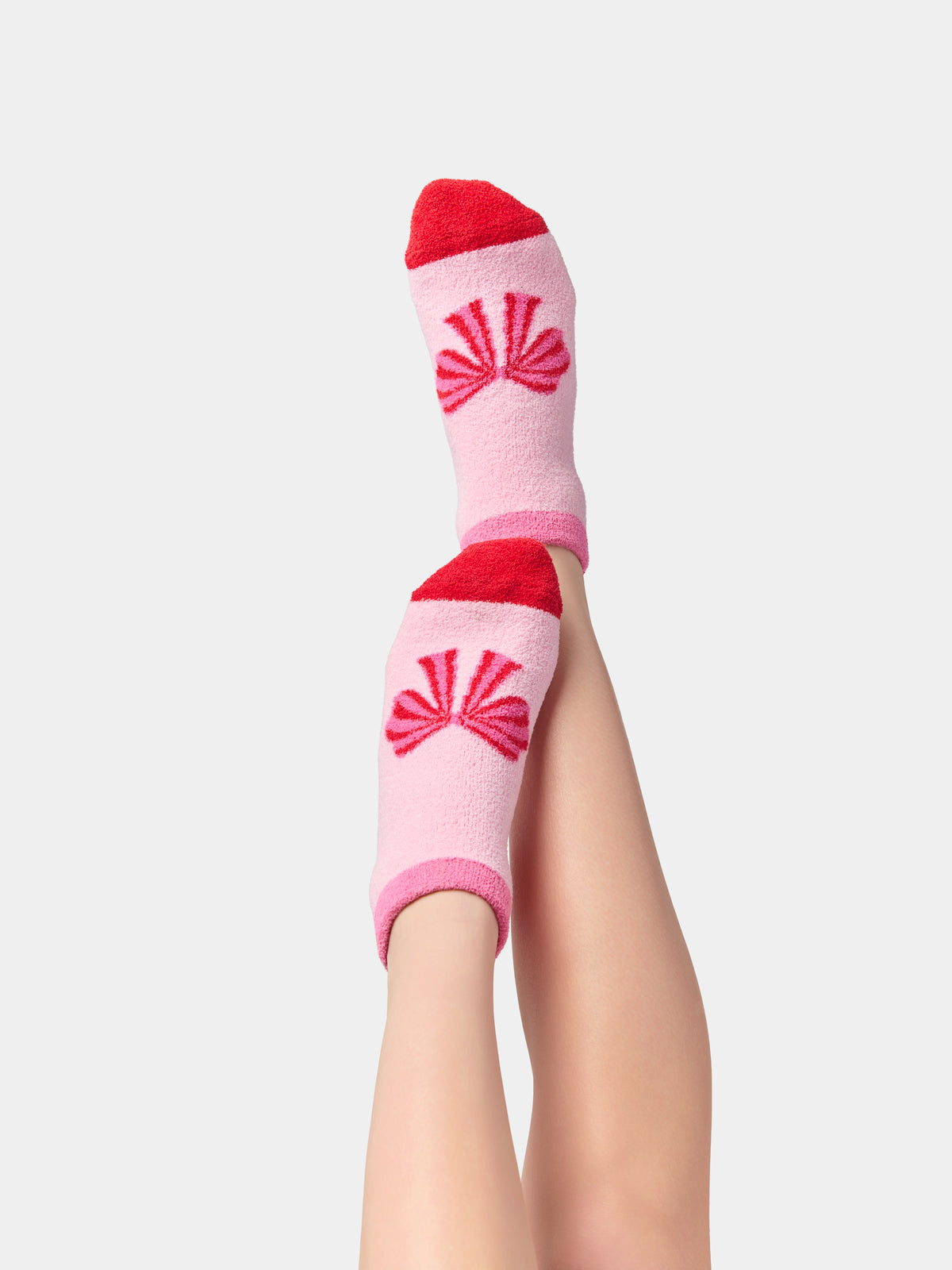 Shiraleah Bow Home Socks, Pink
