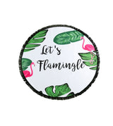 Shiraleah "Let's Flamingle" Round Beach Towel With Bag, Multi - FINAL SALE ONLY