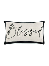 Shiraleah "Blessed" Decorative Pillow, Black - FINAL SALE ONLY