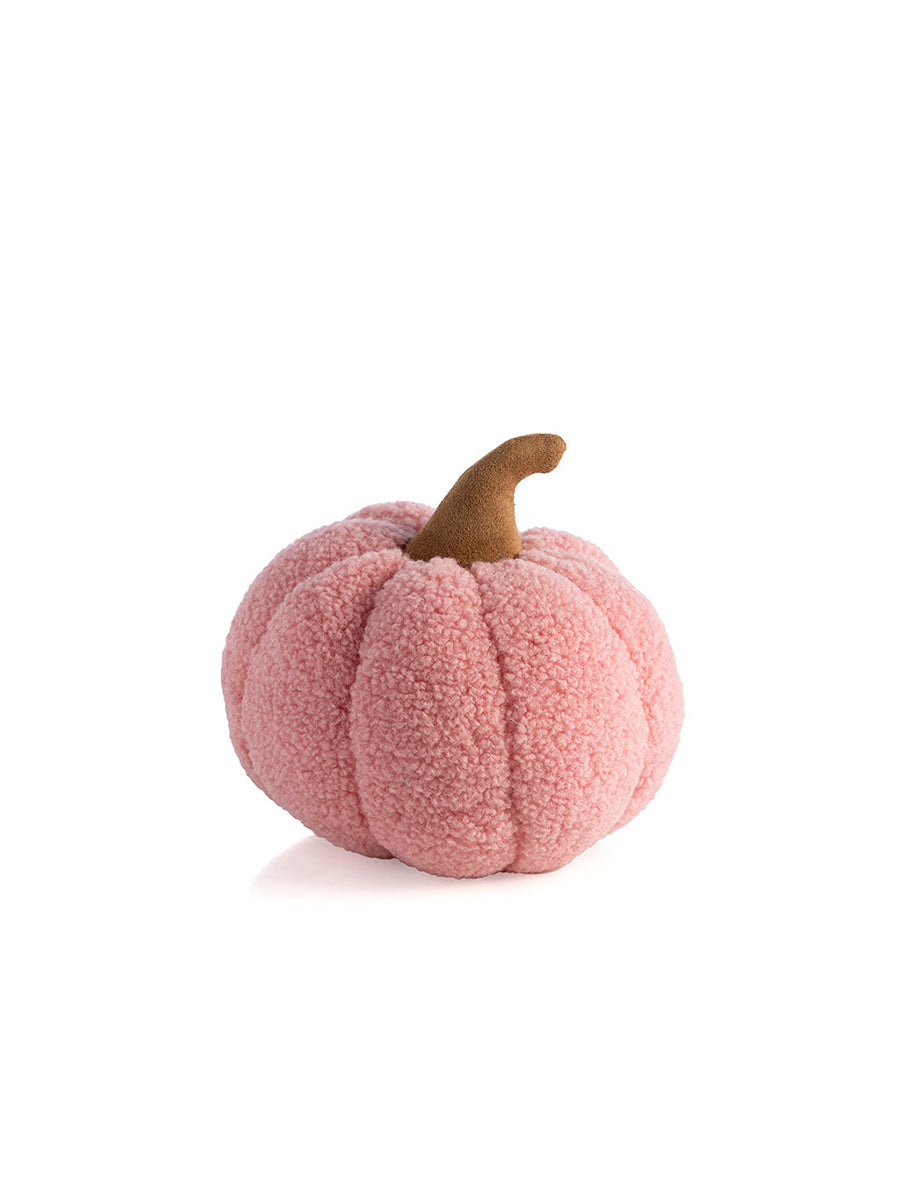 Shiraleah Small Sherpa Pumpkin Pillow, Pink - FINAL SALE ONLY