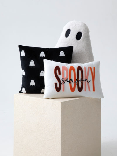 Shiraleah "Spooky Season" Pillow, Ivory