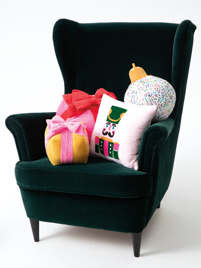 Shiraleah Nutcracker Pillow, Blush