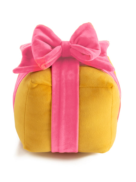 Shiraleah Gift Box Small Pillow, Gold