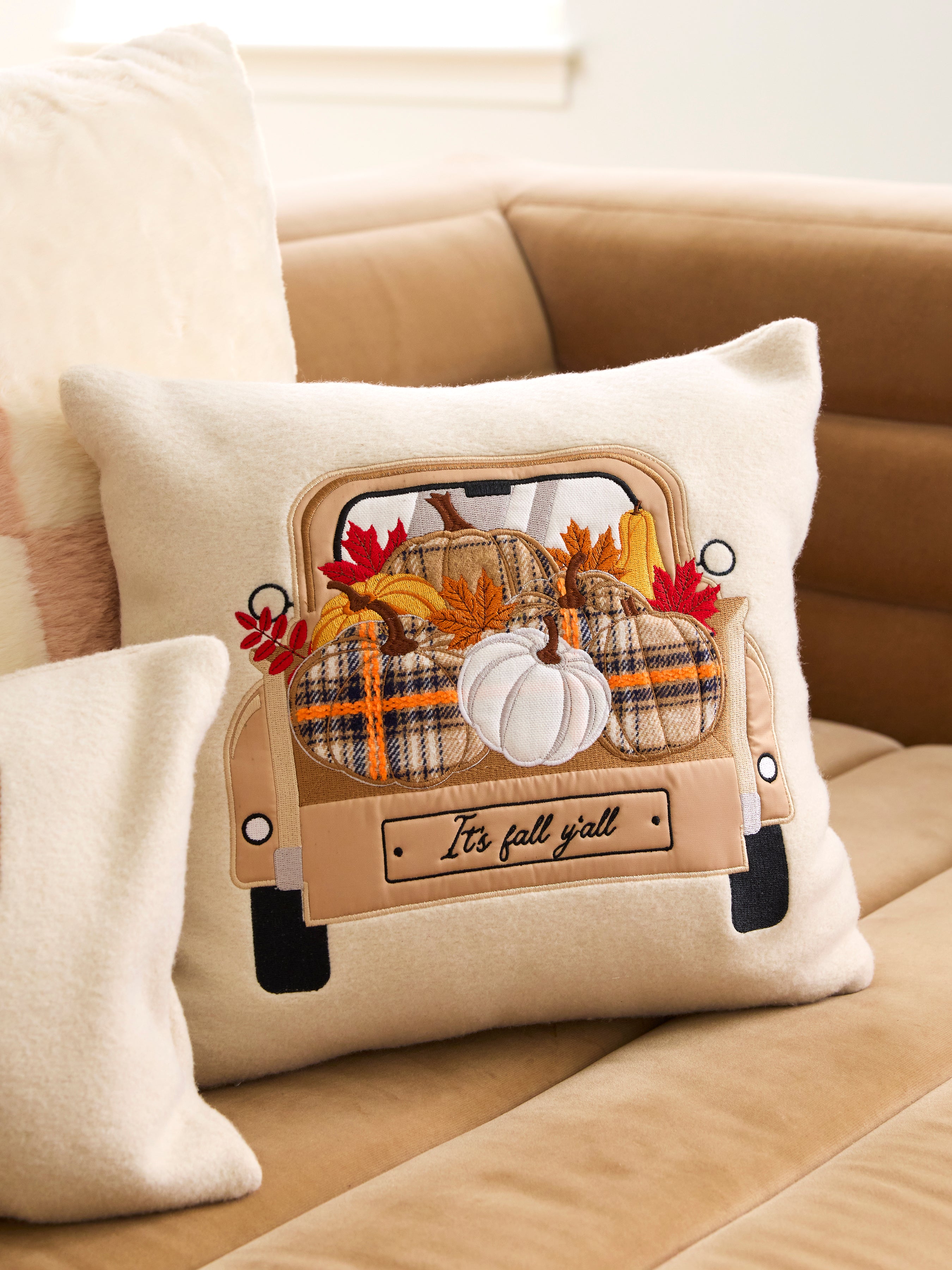 Shiraleah "It'S Fall Ya'Ll" Pillow, Ivory