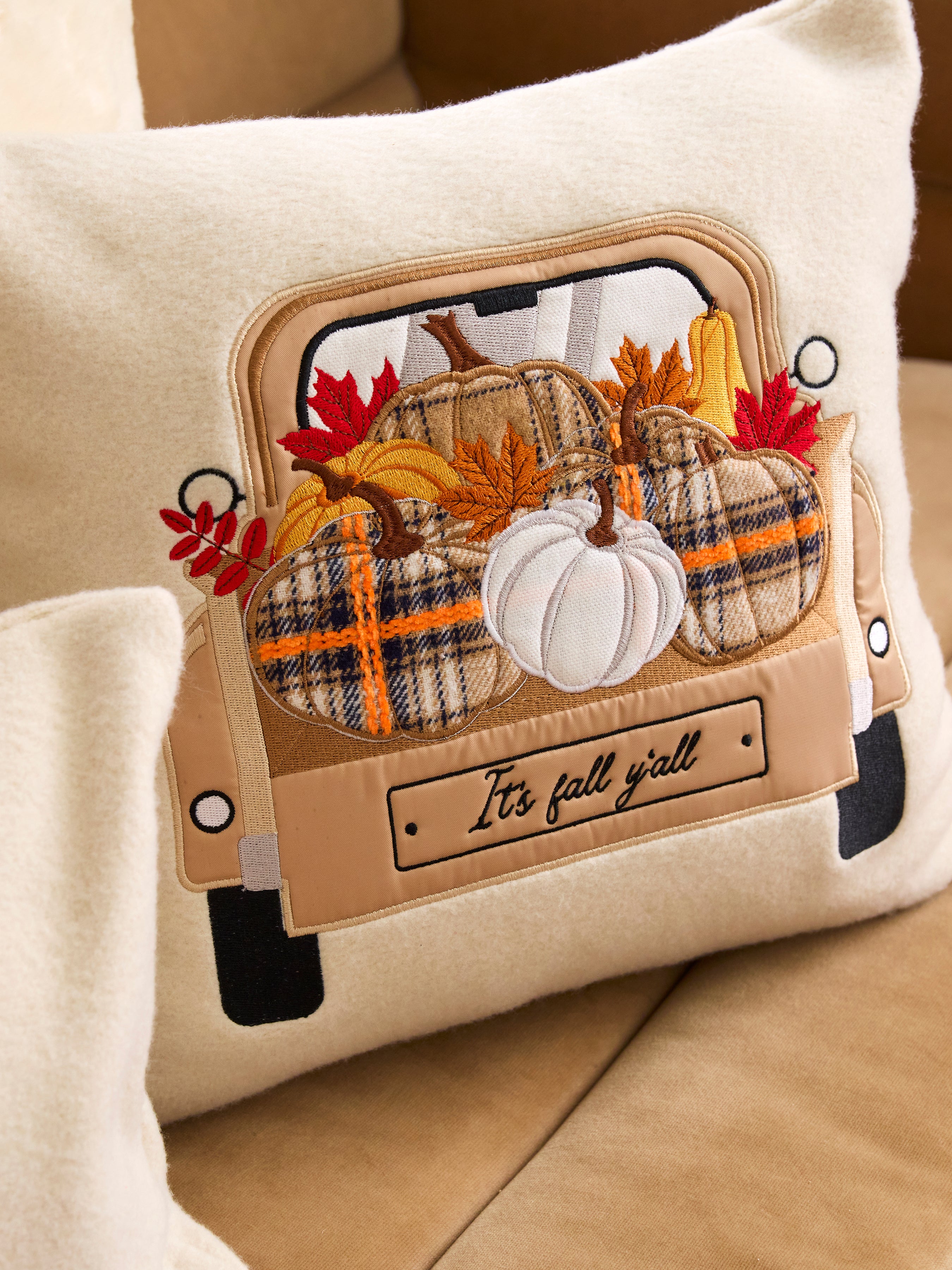Shiraleah "It'S Fall Ya'Ll" Pillow, Ivory