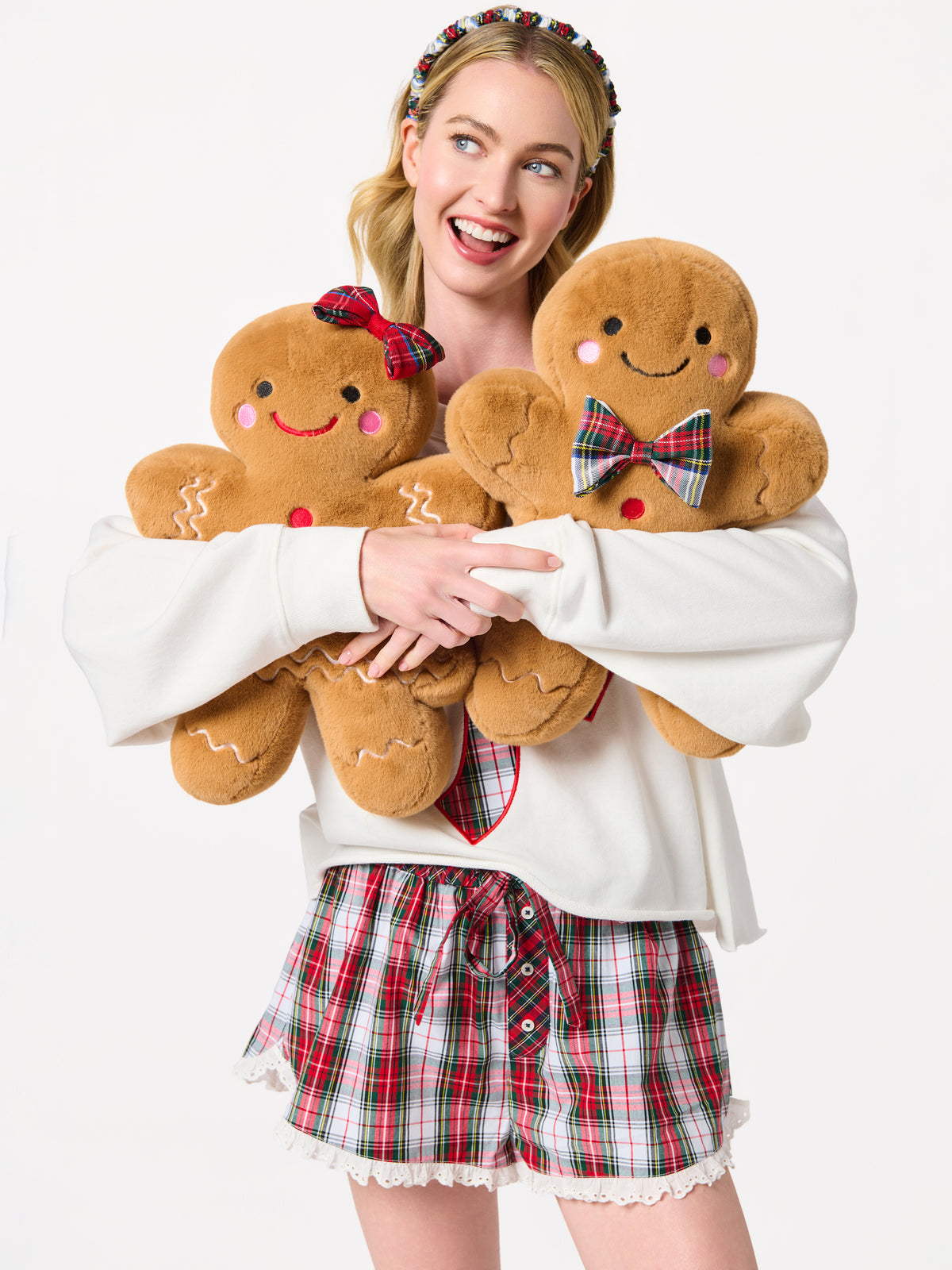 Shiraleah Gingerbread Boy Pillow, Tan