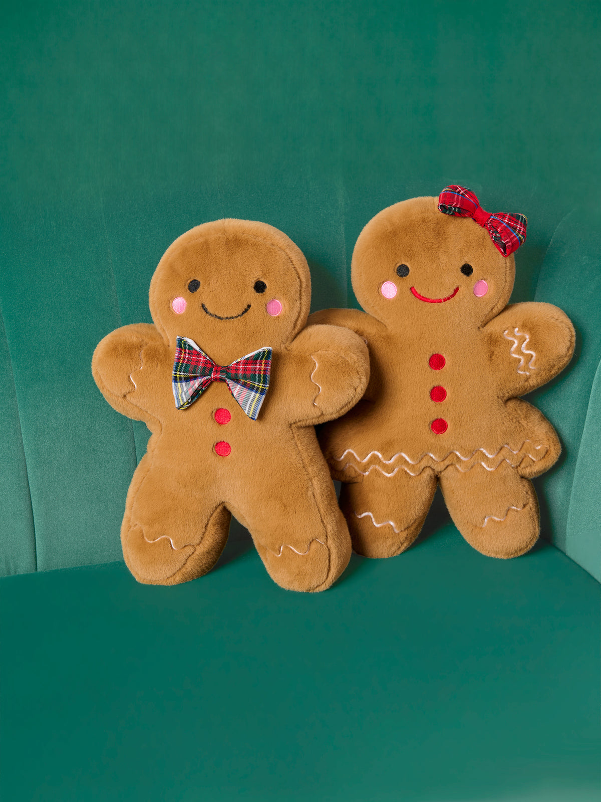 Shiraleah Gingerbread Boy Pillow, Tan