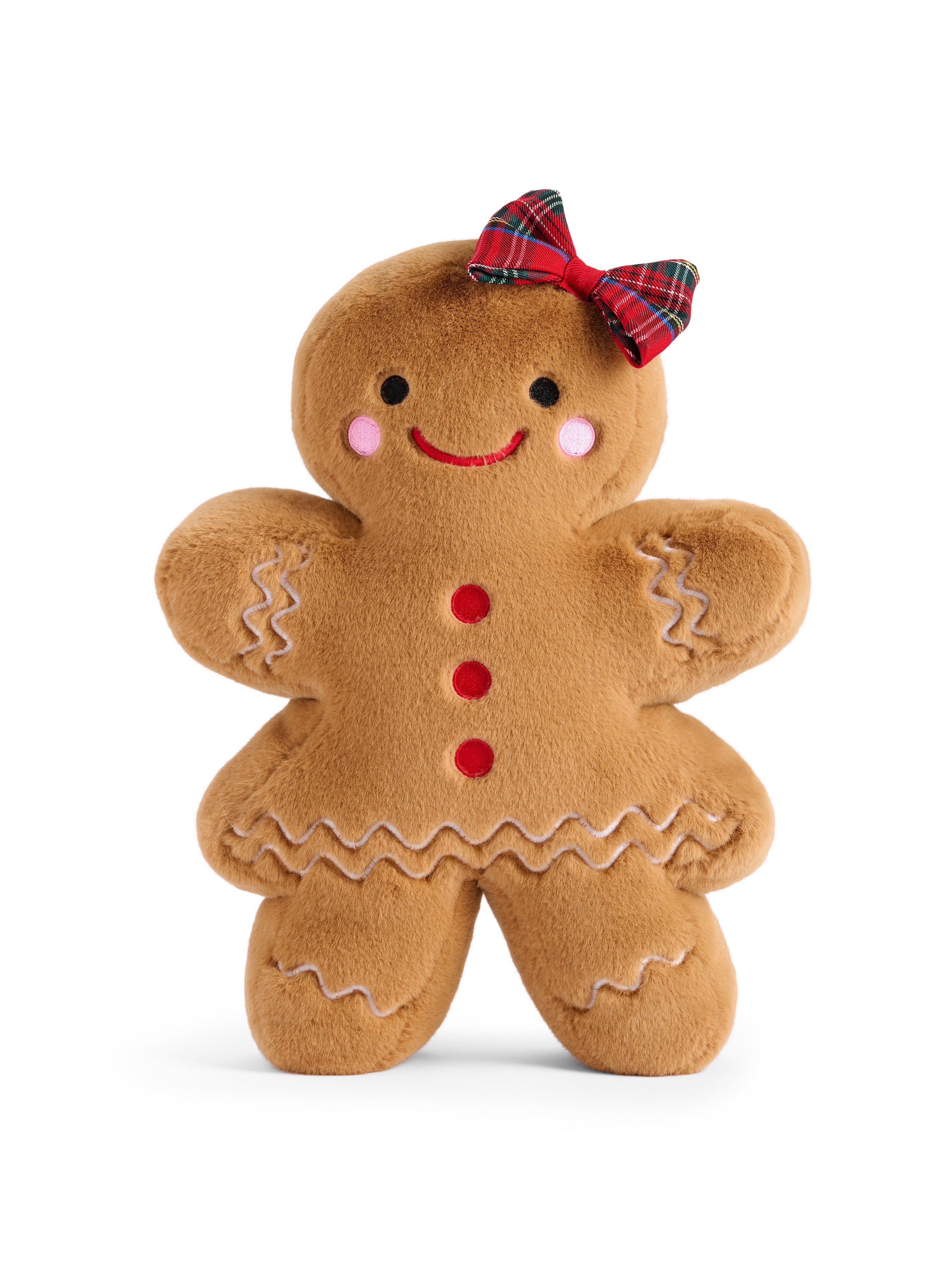 Shiraleah Gingerbread Girl Pillow, Tan