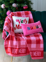 Shiraleah "Fa La La La La" Pillow, Pink