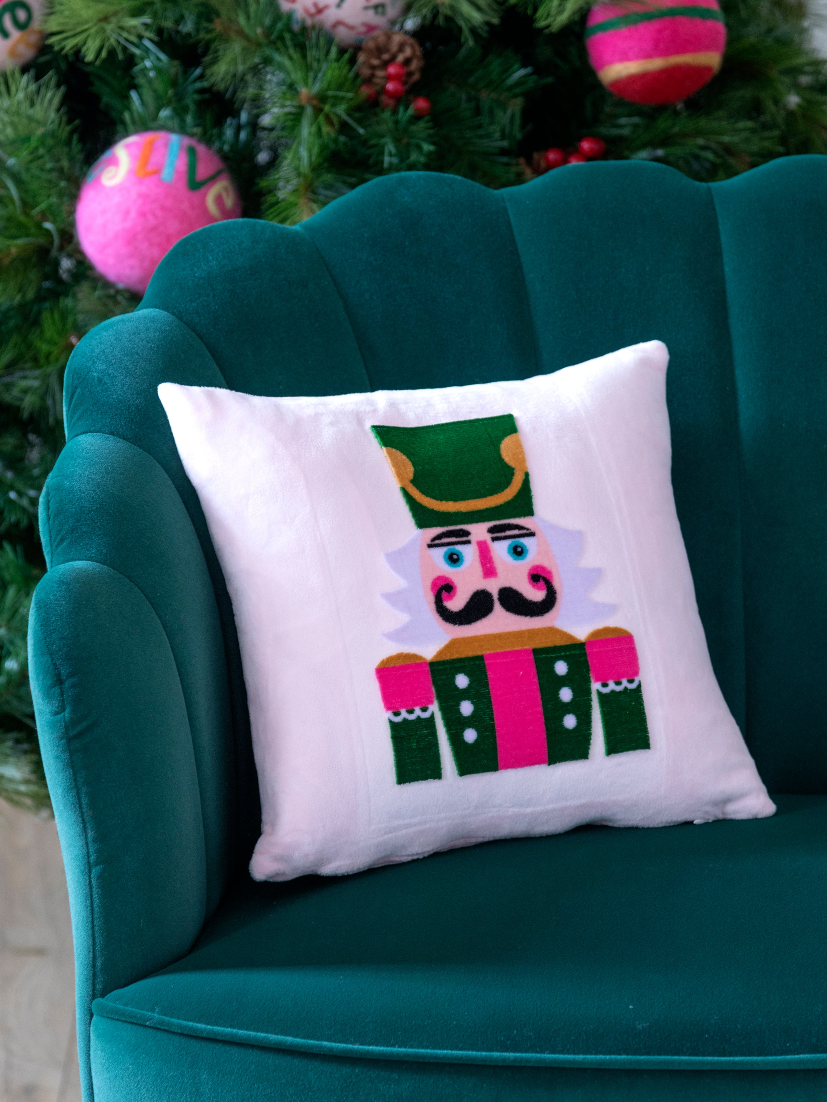 Shiraleah Nutcracker Pillow, Blush - FINAL SALE ONLY