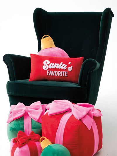 Shiraleah "Santa's Favorite" Pillow, Red