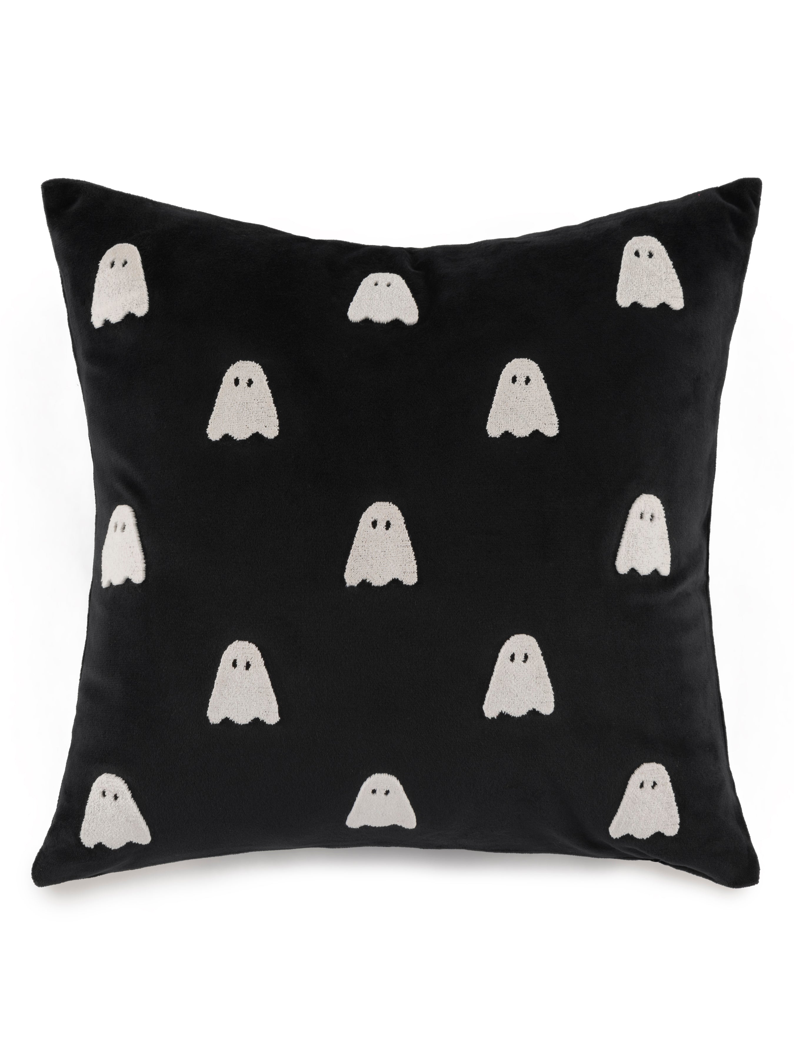 Shiraleah Ghosts Pillow BLACK