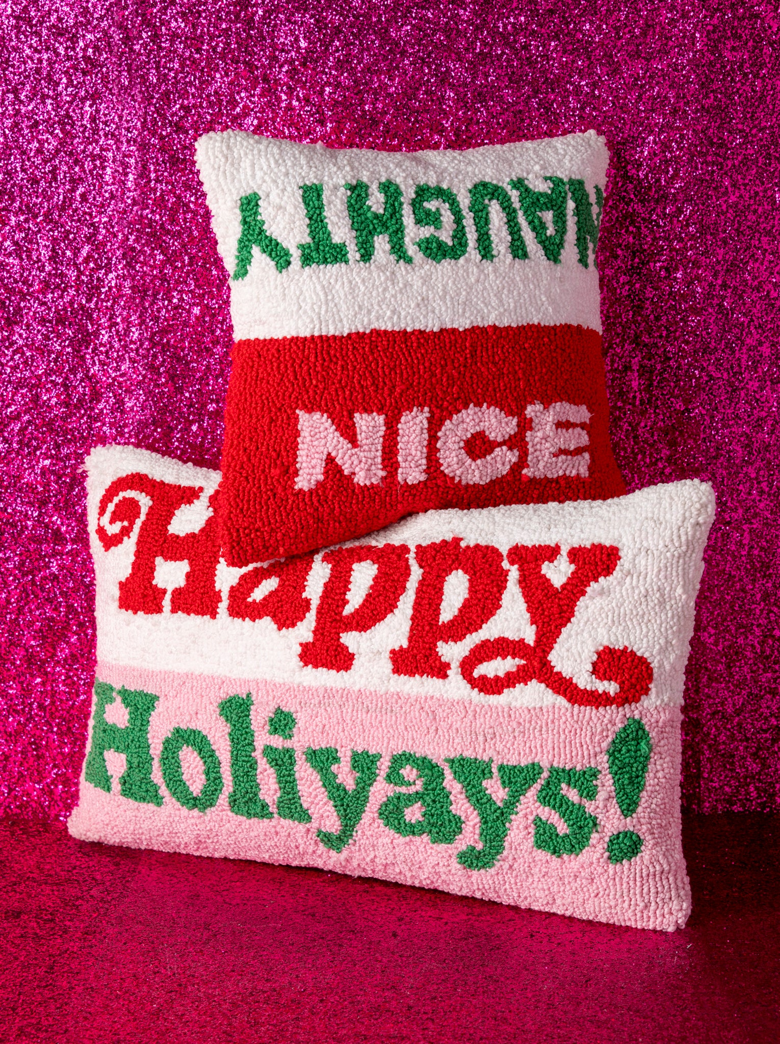 Shiraleah "Happy Holiyays!" Pillow, Multi- FINAL SALE ONLY