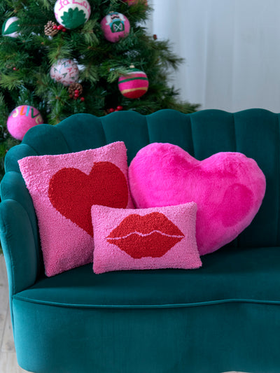 Shiraleah Jovi Heart Pillow, Pink