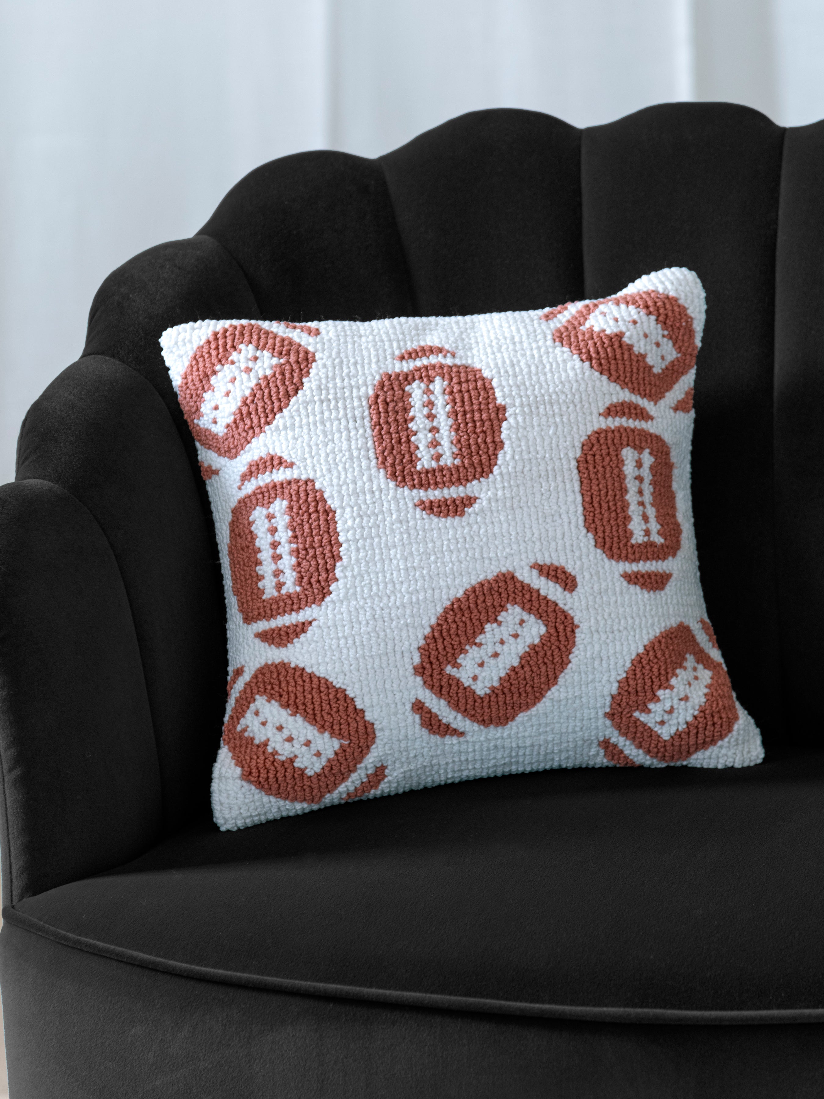 Shiraleah Football Pillow, Ivory