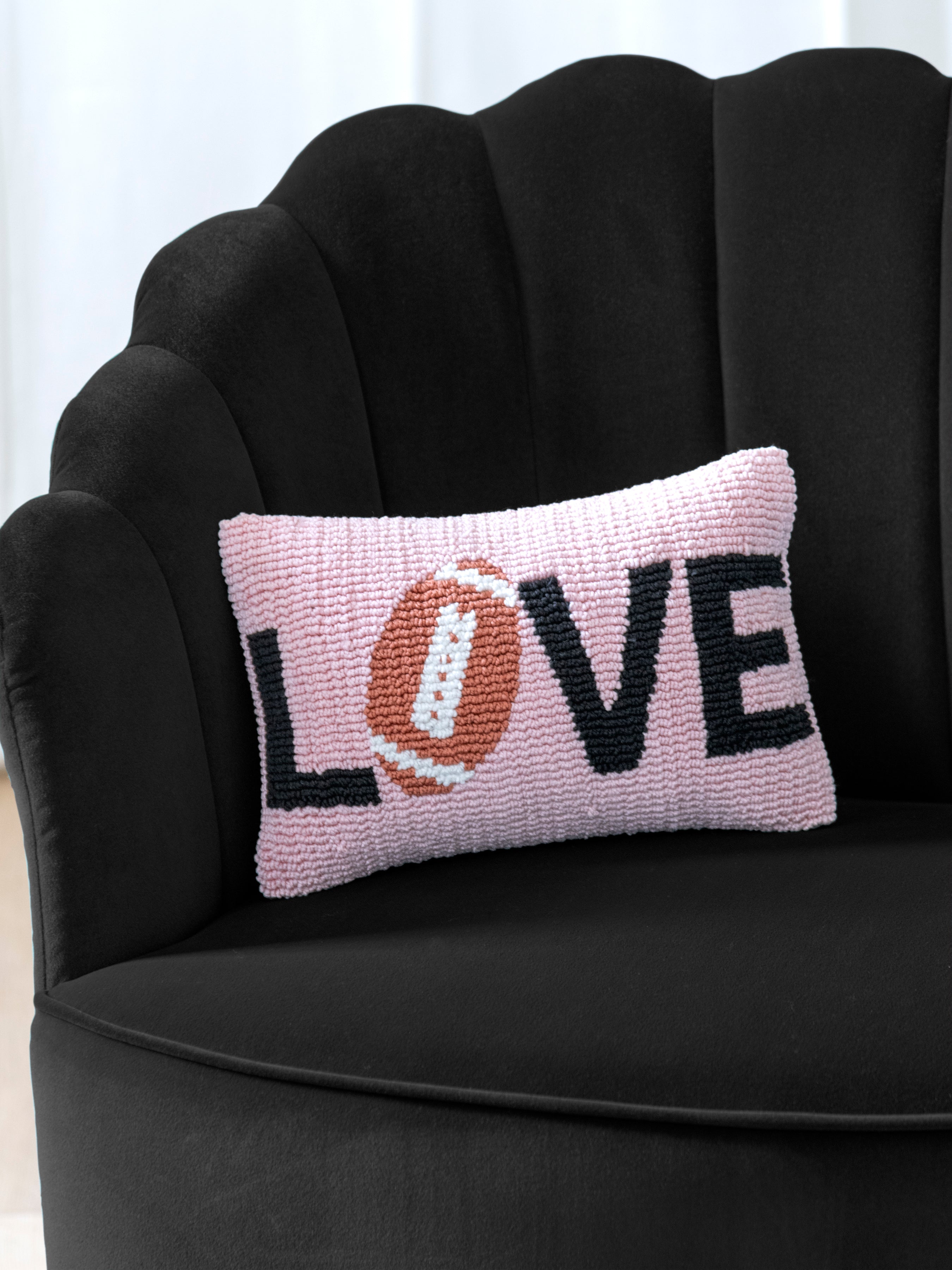 Shiraleah "Love" Pillow, Blush