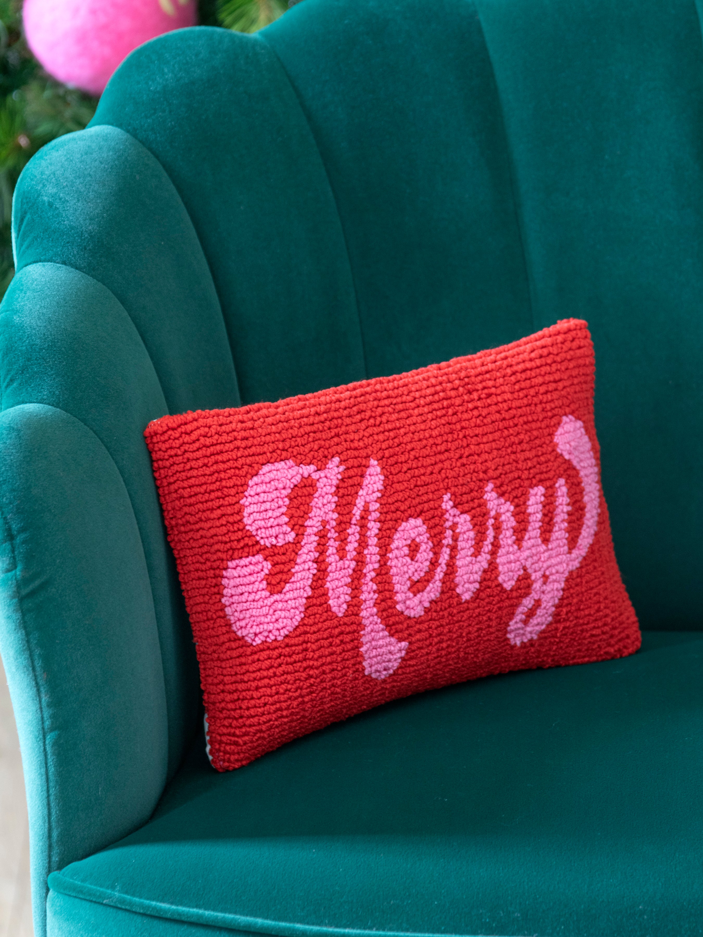 Shiraleah "Merry" Pillow, Red- FINAL SALE ONLY