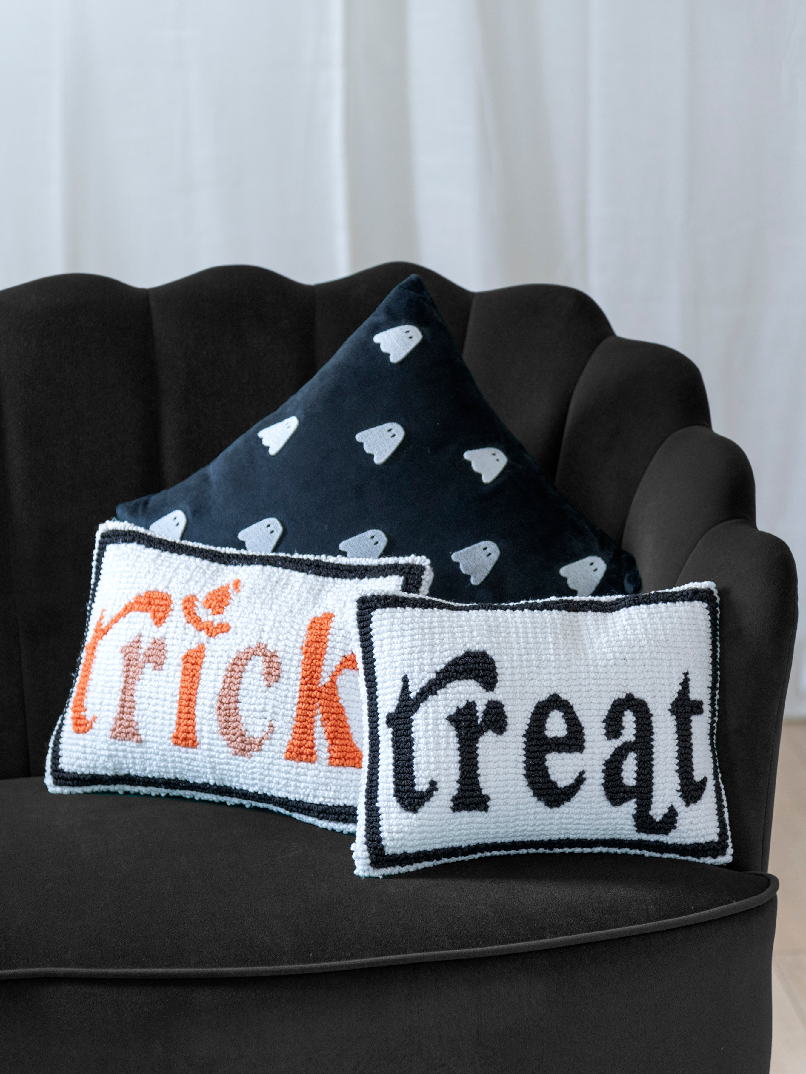 Shiraleah Set of 2 "Trick / Treat" Pillows, Multi